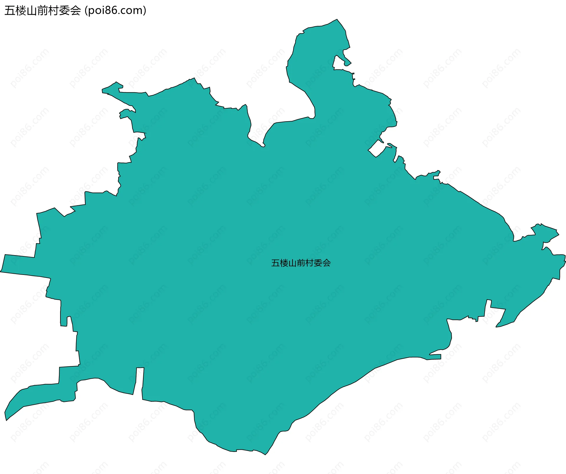 五楼山前村委会边界地图