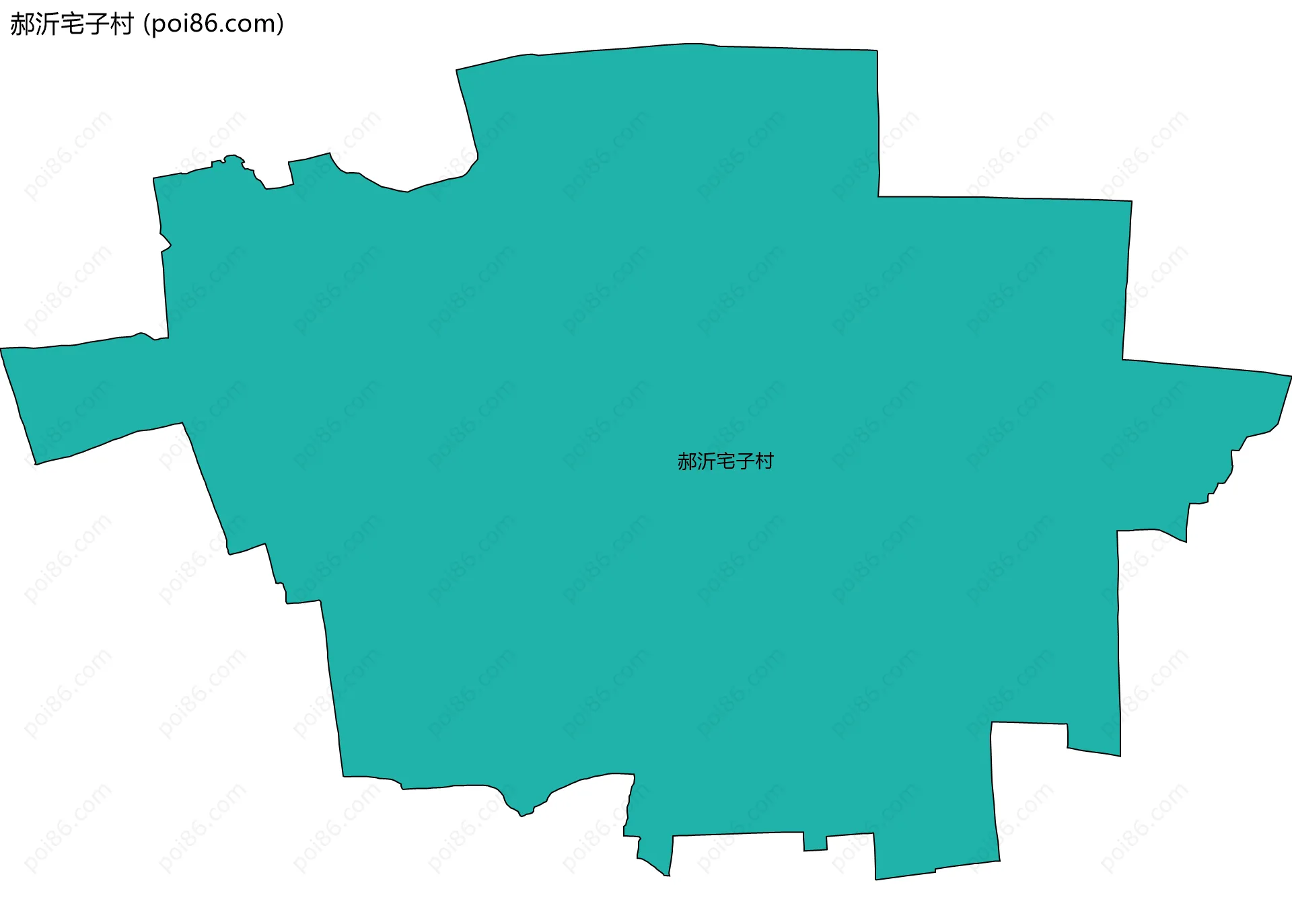 郝沂宅子村边界地图