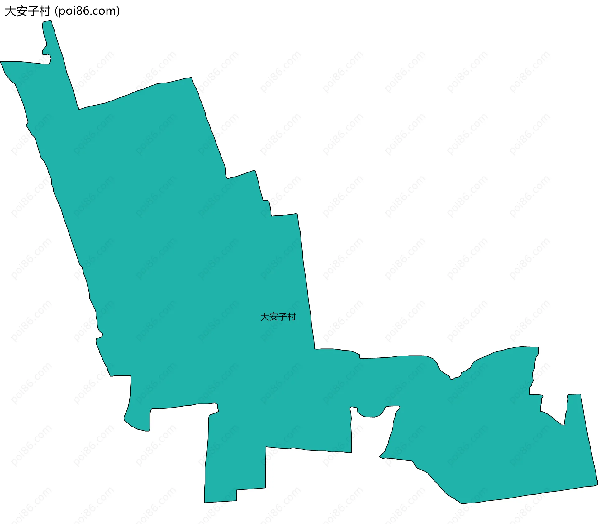 大安子村边界地图