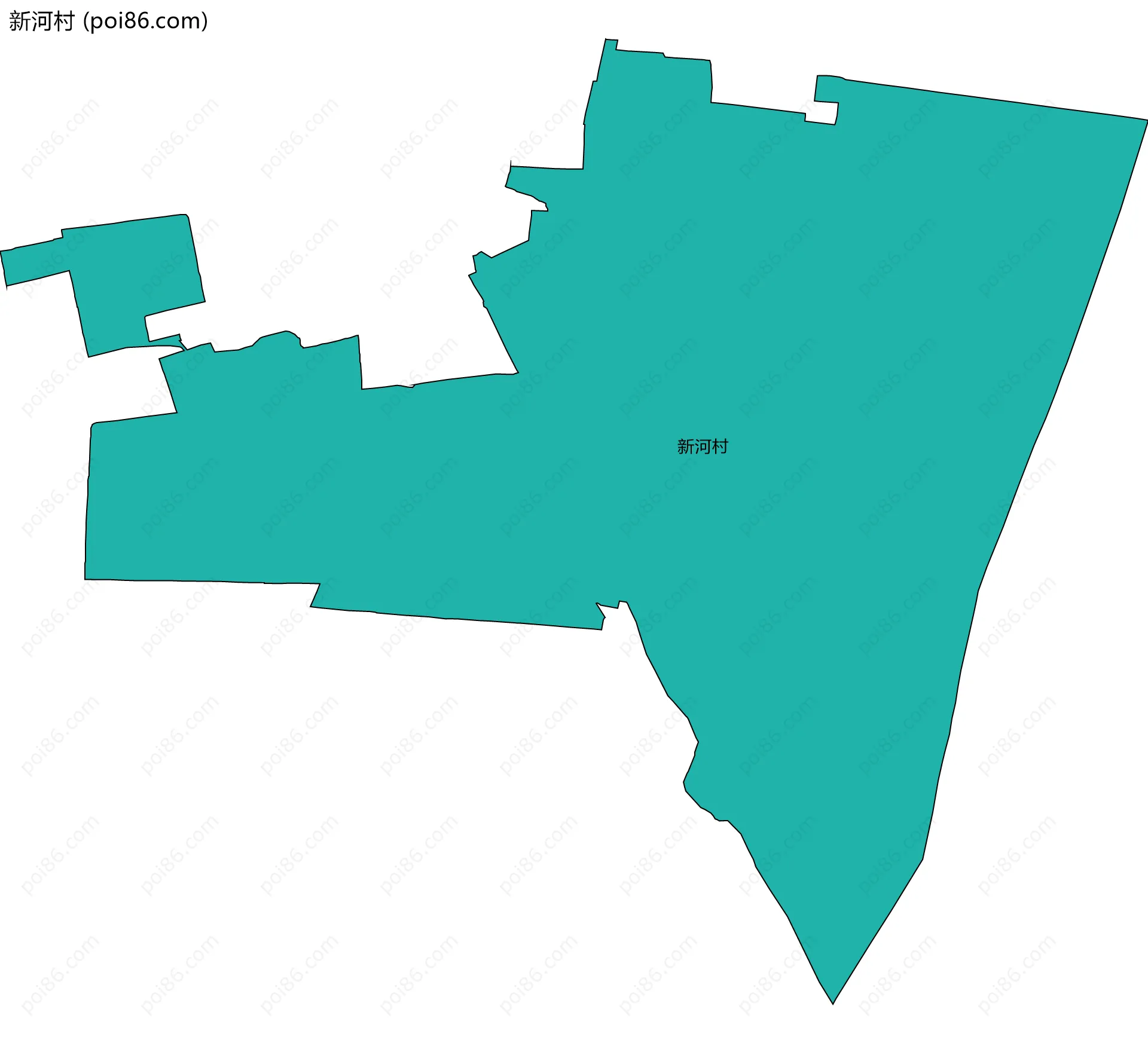 新河村边界地图