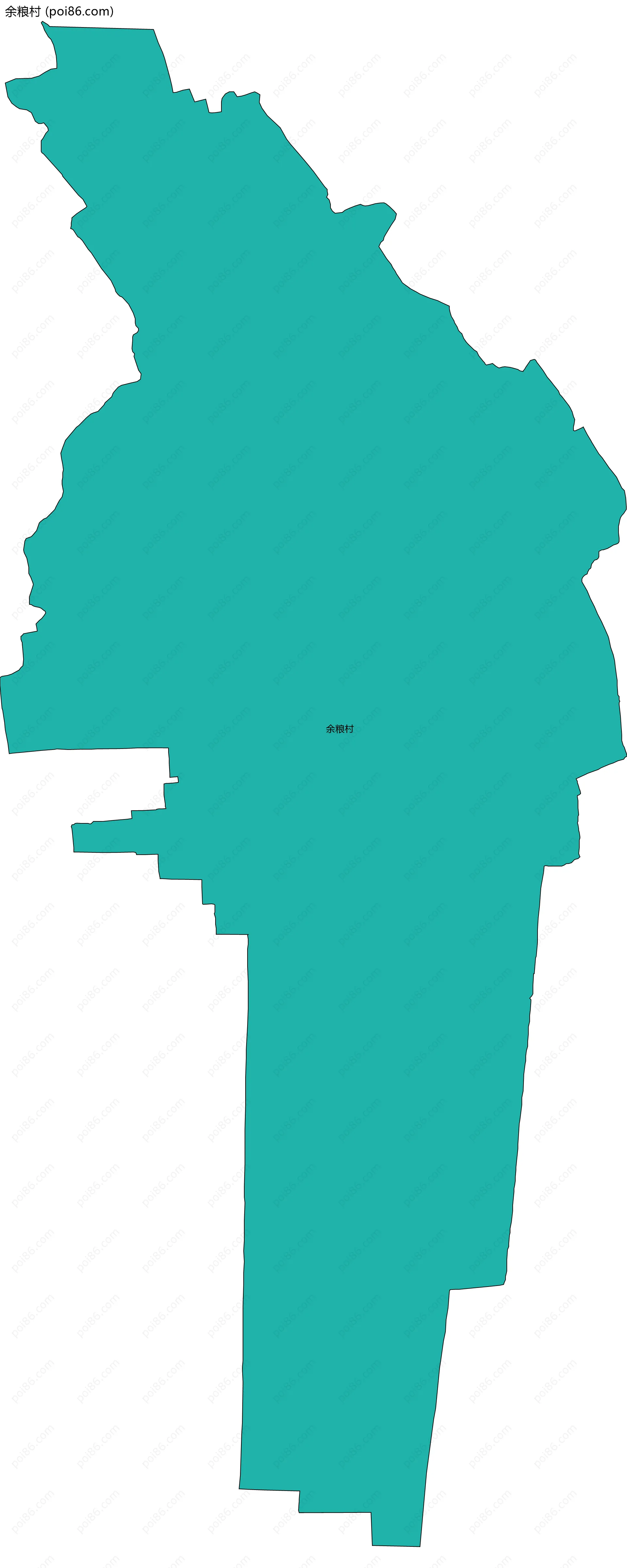 余粮村边界地图