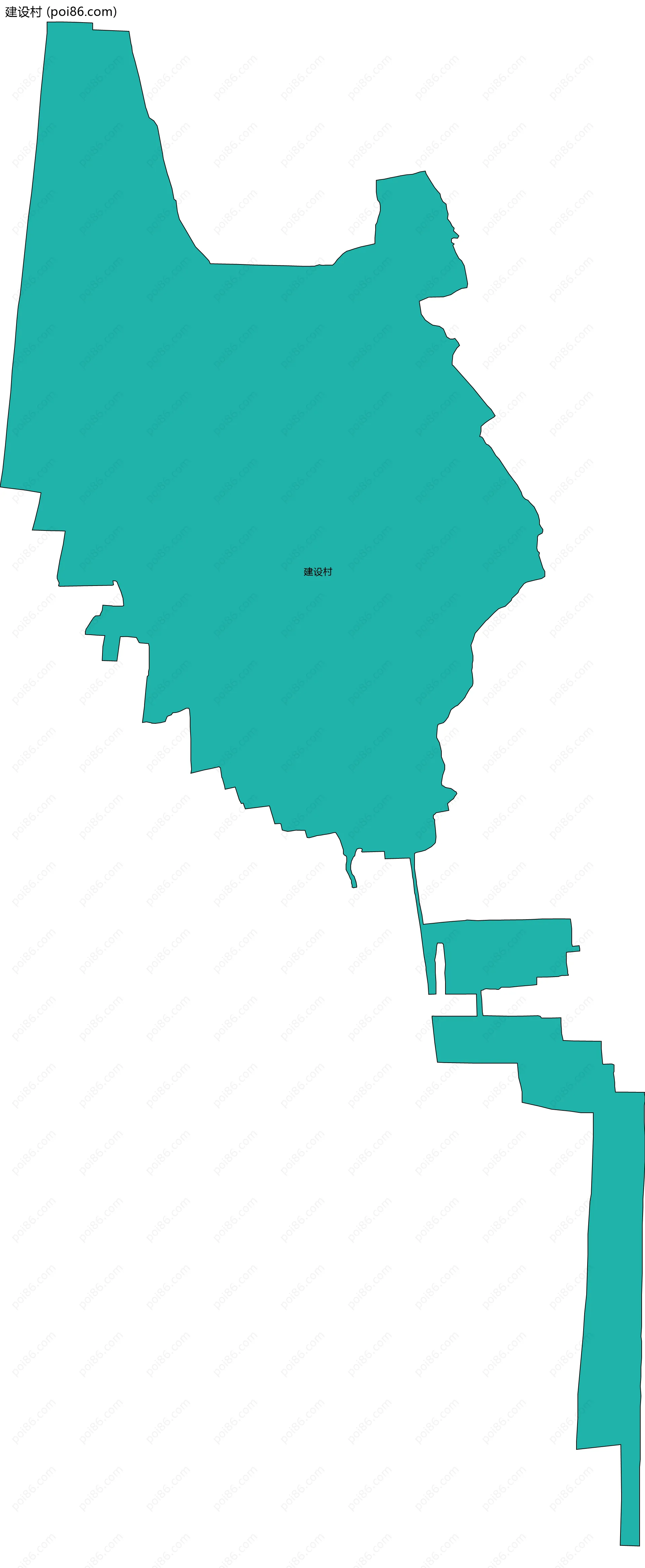 建设村边界地图