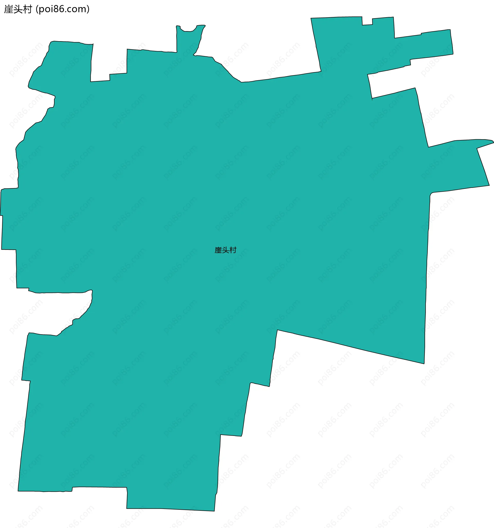 崖头村边界地图