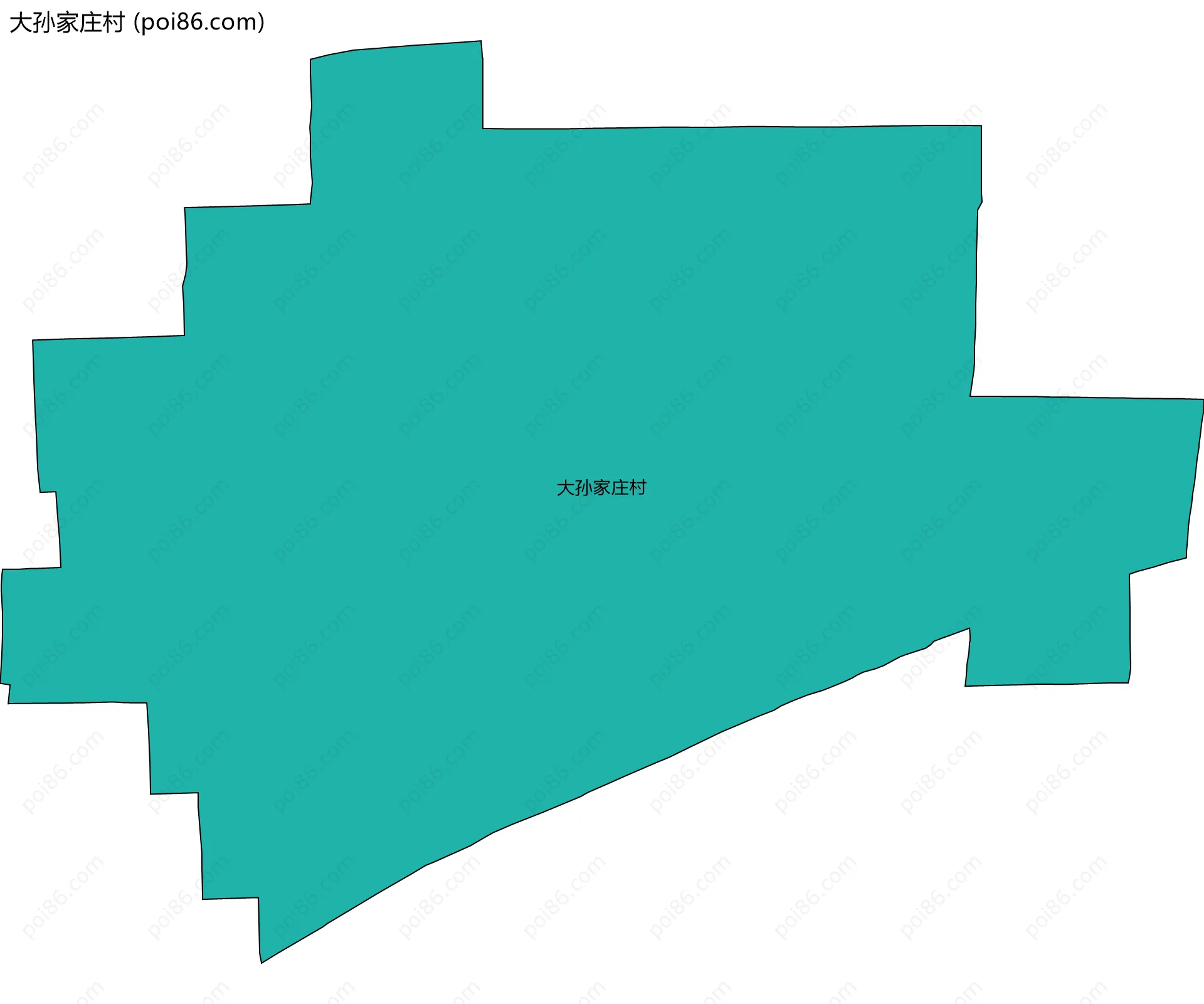 大孙家庄村边界地图