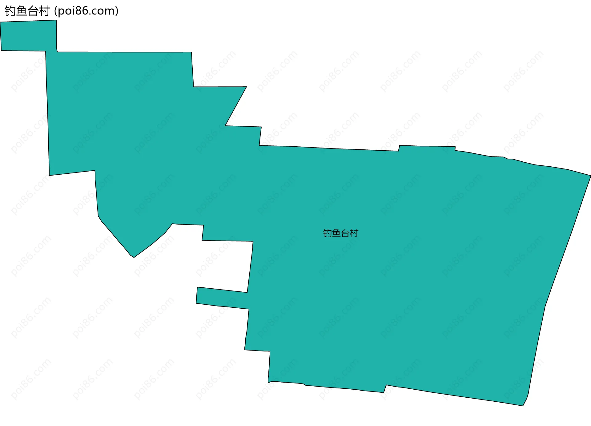 钓鱼台村边界地图