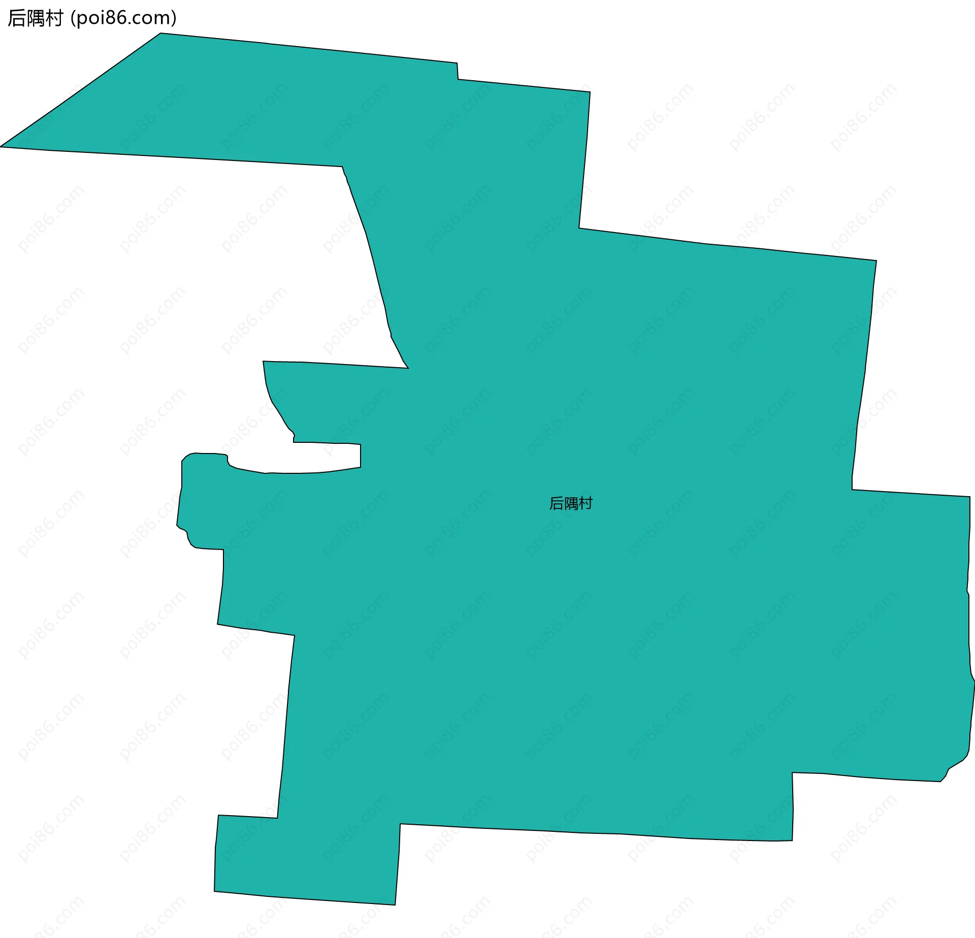 后隅村边界地图