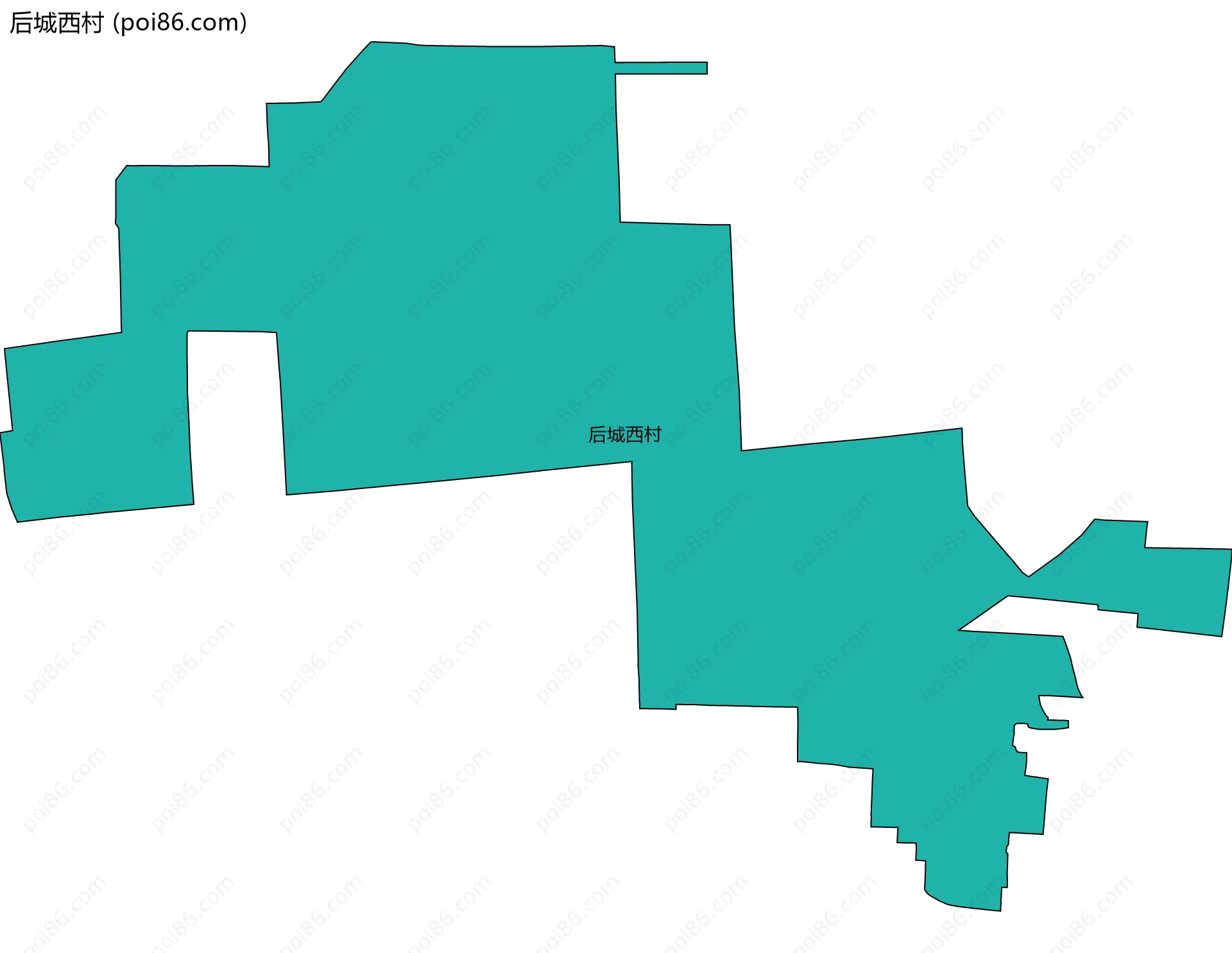后城西村边界地图
