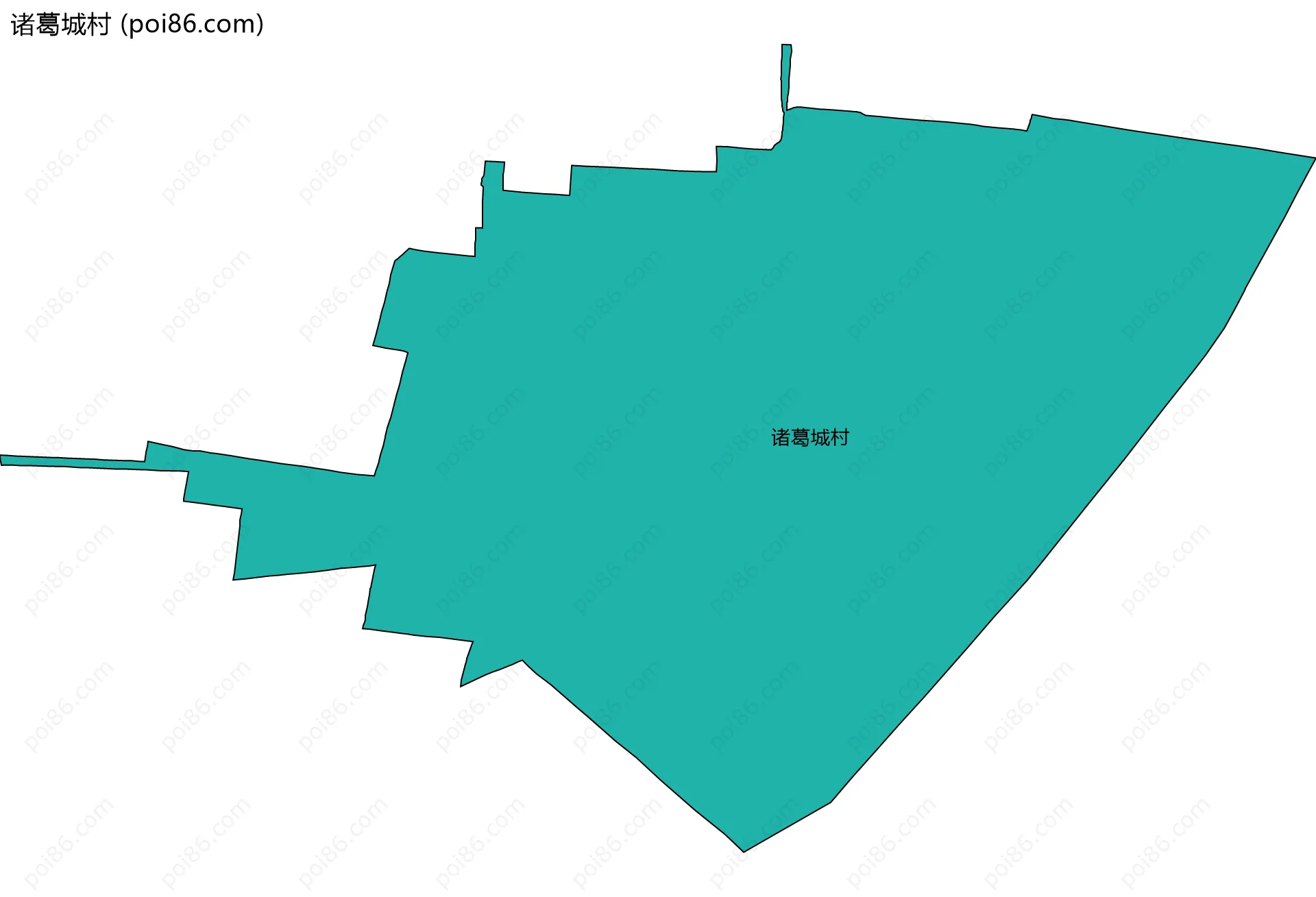 诸葛城村边界地图
