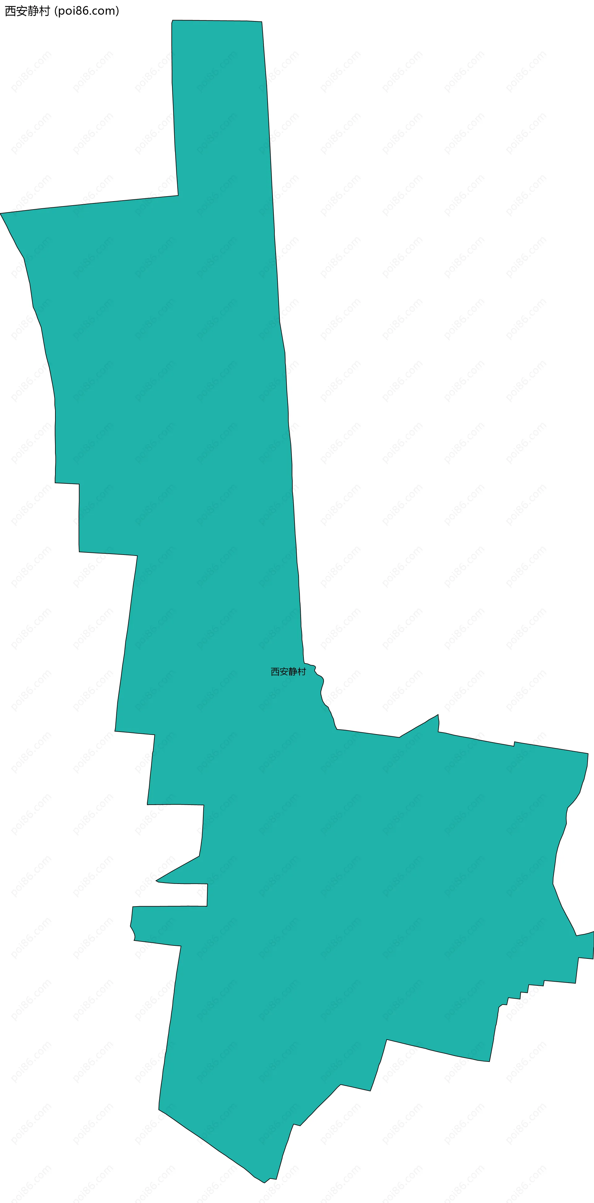 西安静村边界地图
