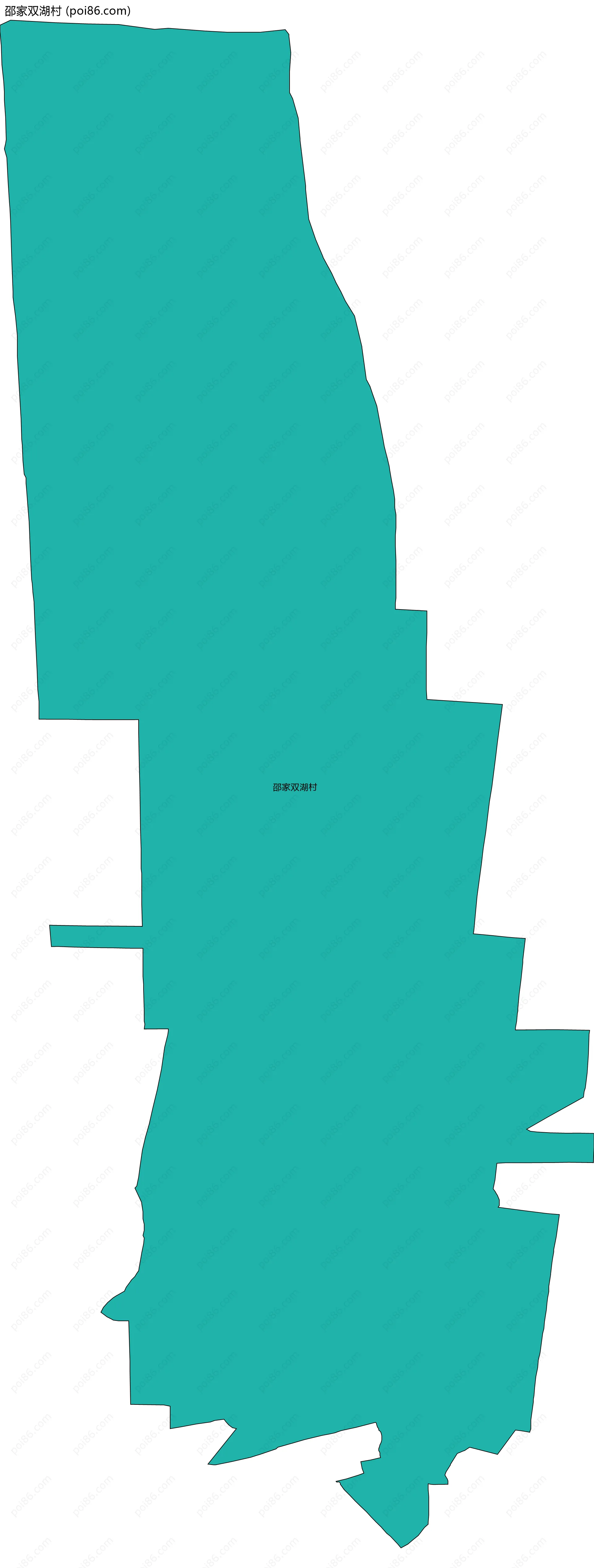 邵家双湖村边界地图