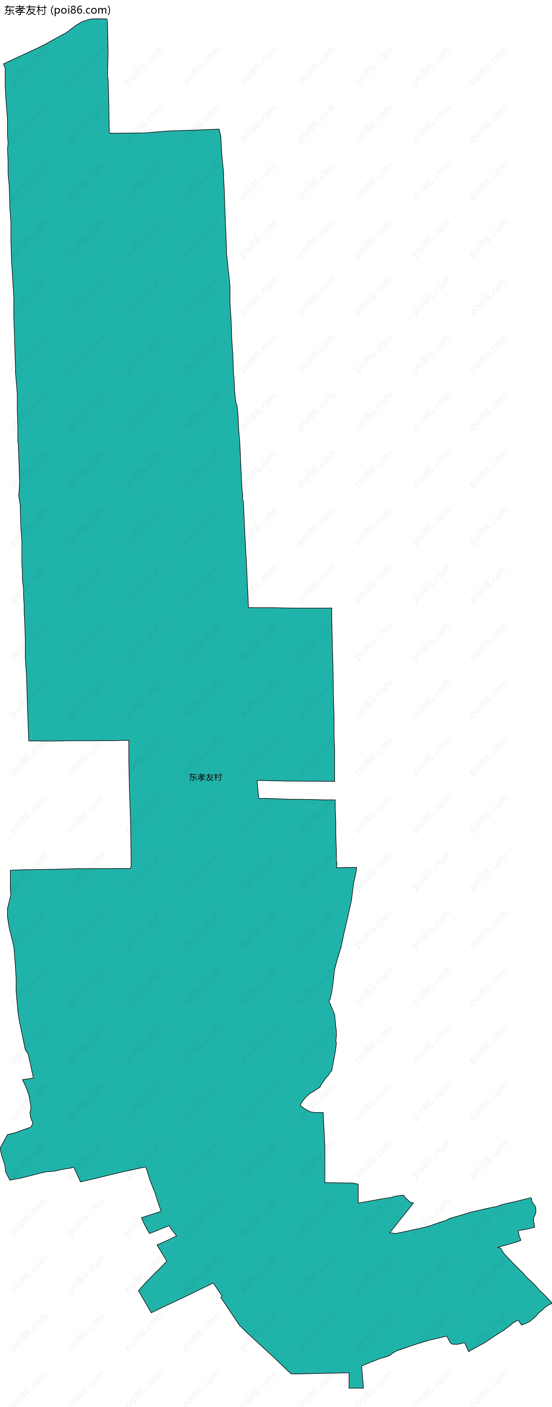 东孝友村边界地图