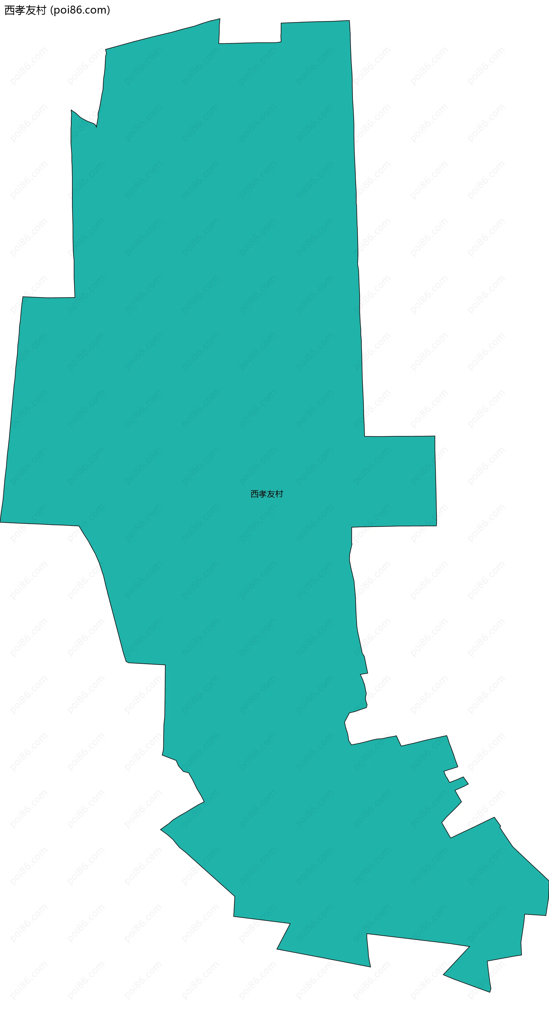 西孝友村边界地图