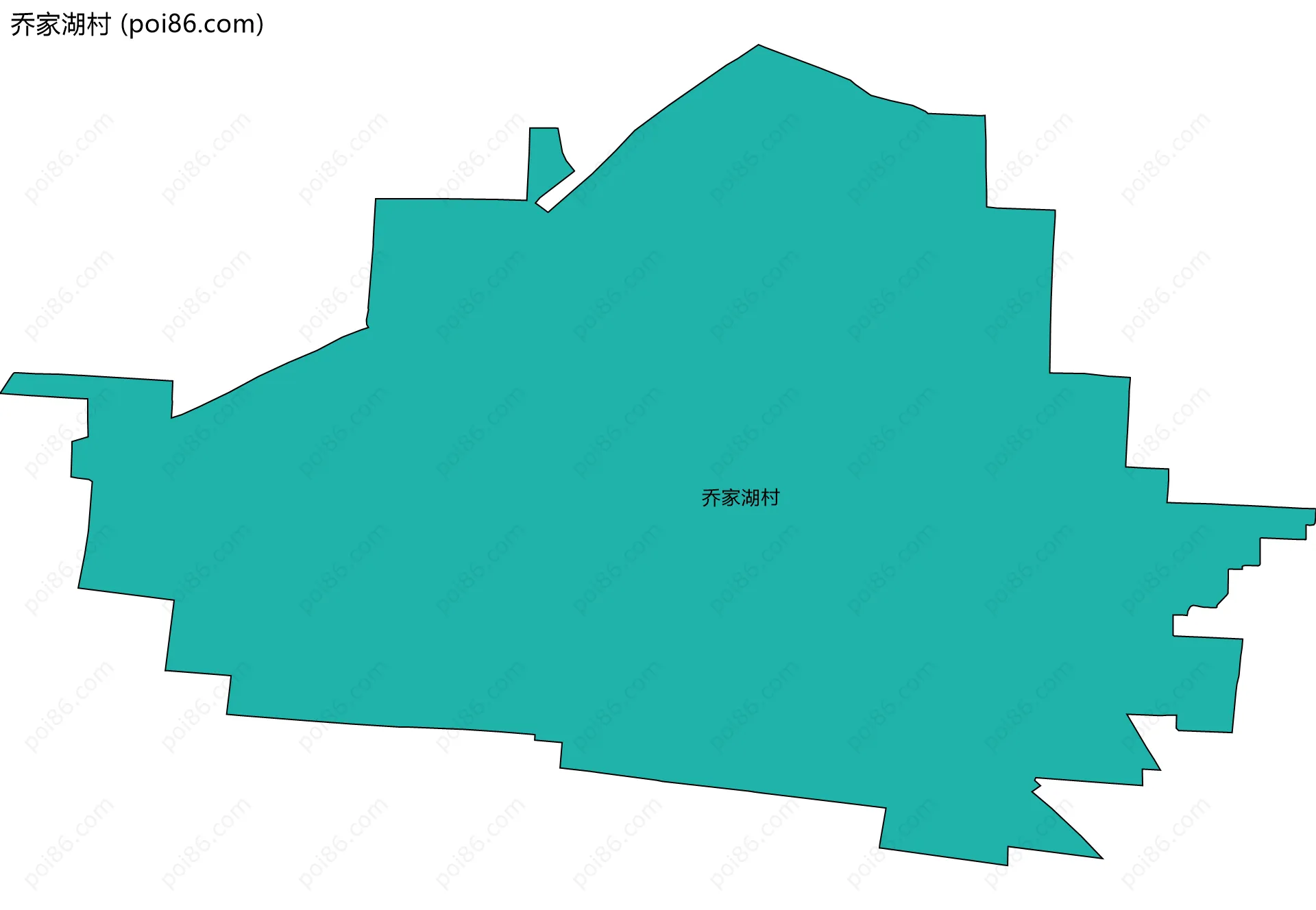 乔家湖村边界地图