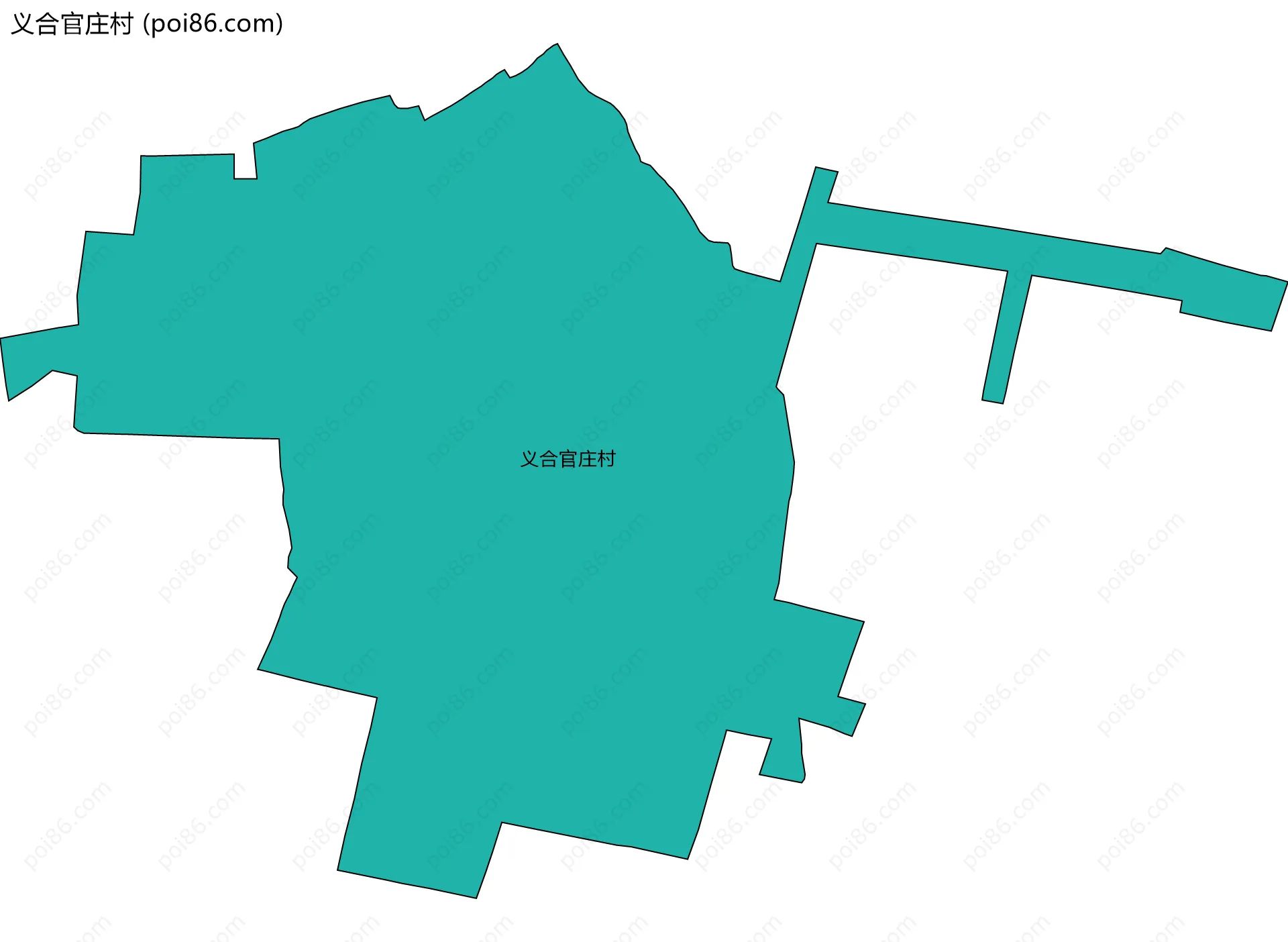 义合官庄村边界地图