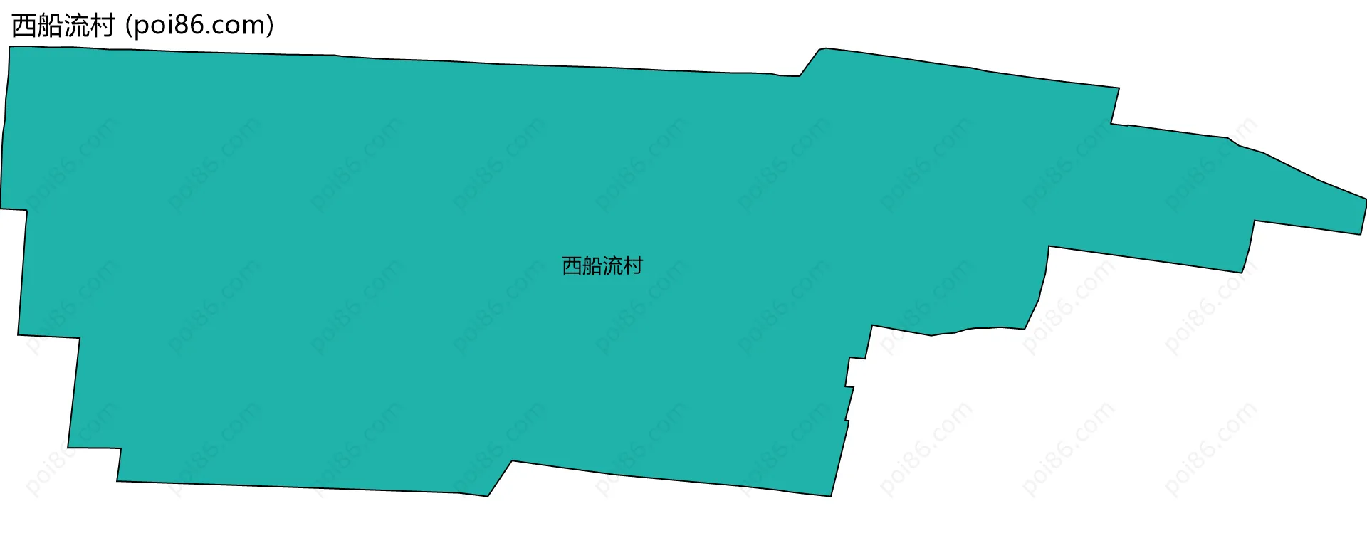 西船流村边界地图