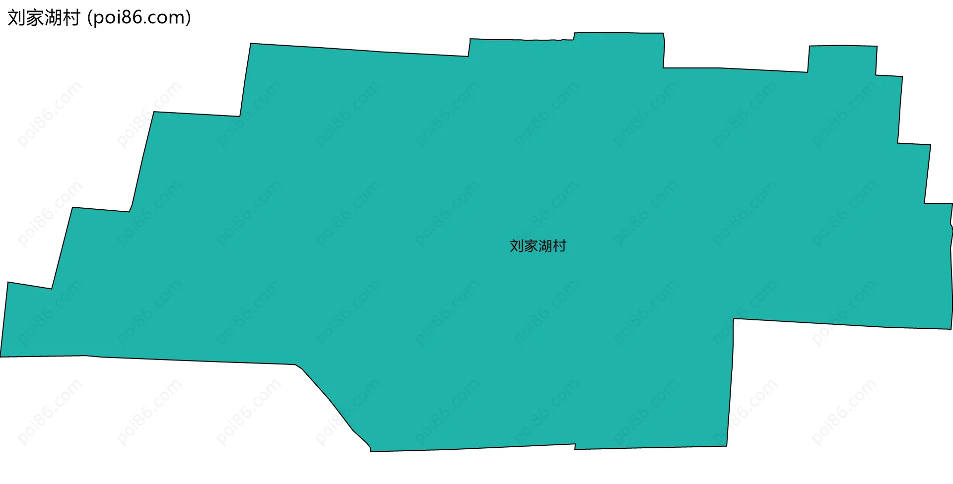 刘家湖村边界地图