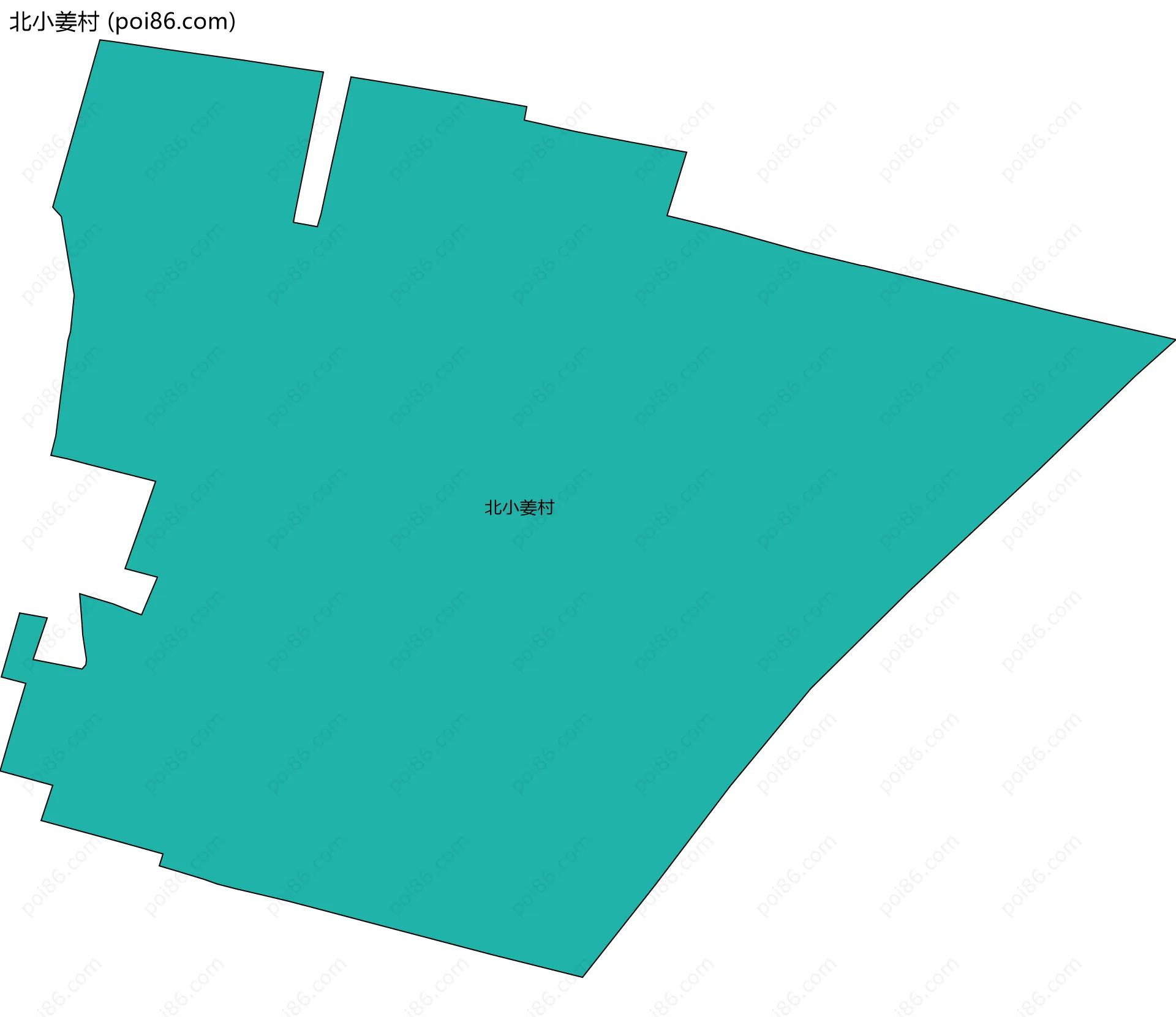 北小姜村边界地图