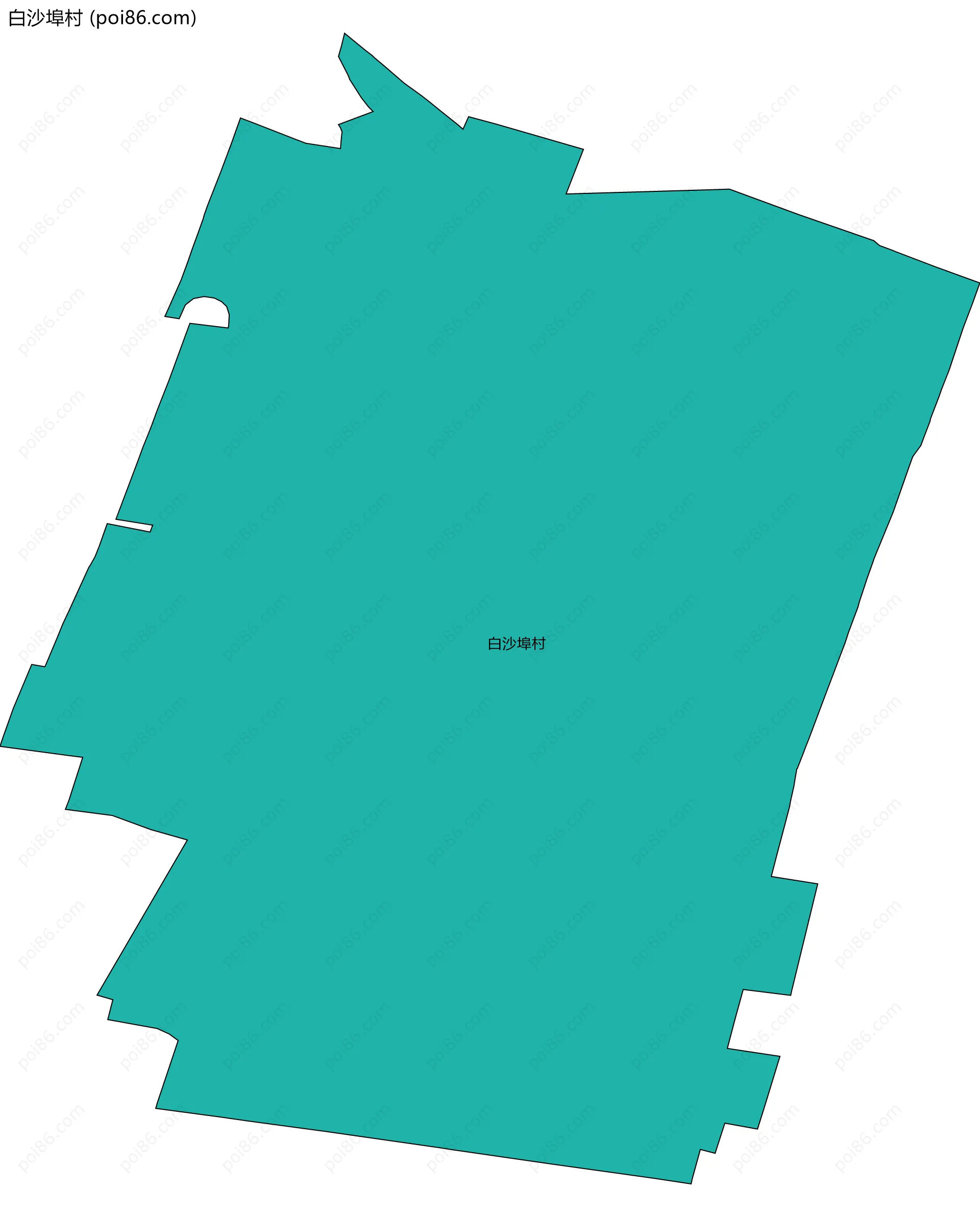 白沙埠村边界地图