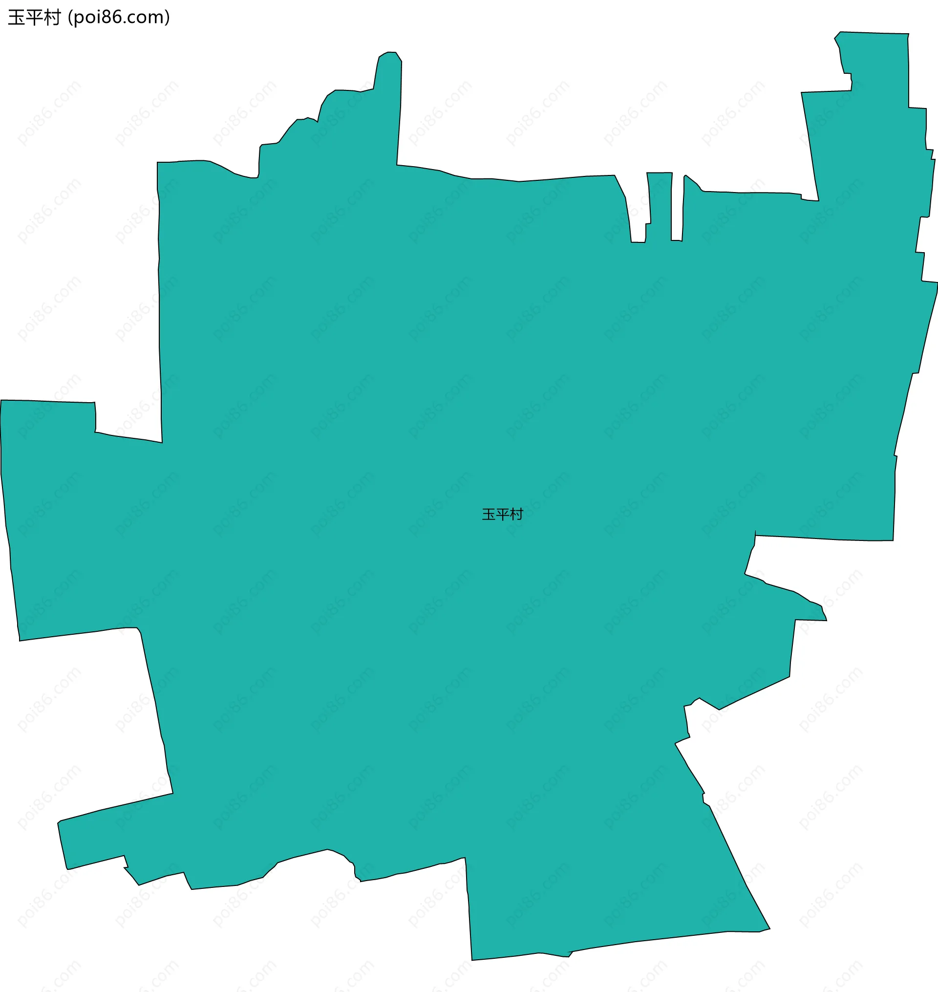 玉平村边界地图