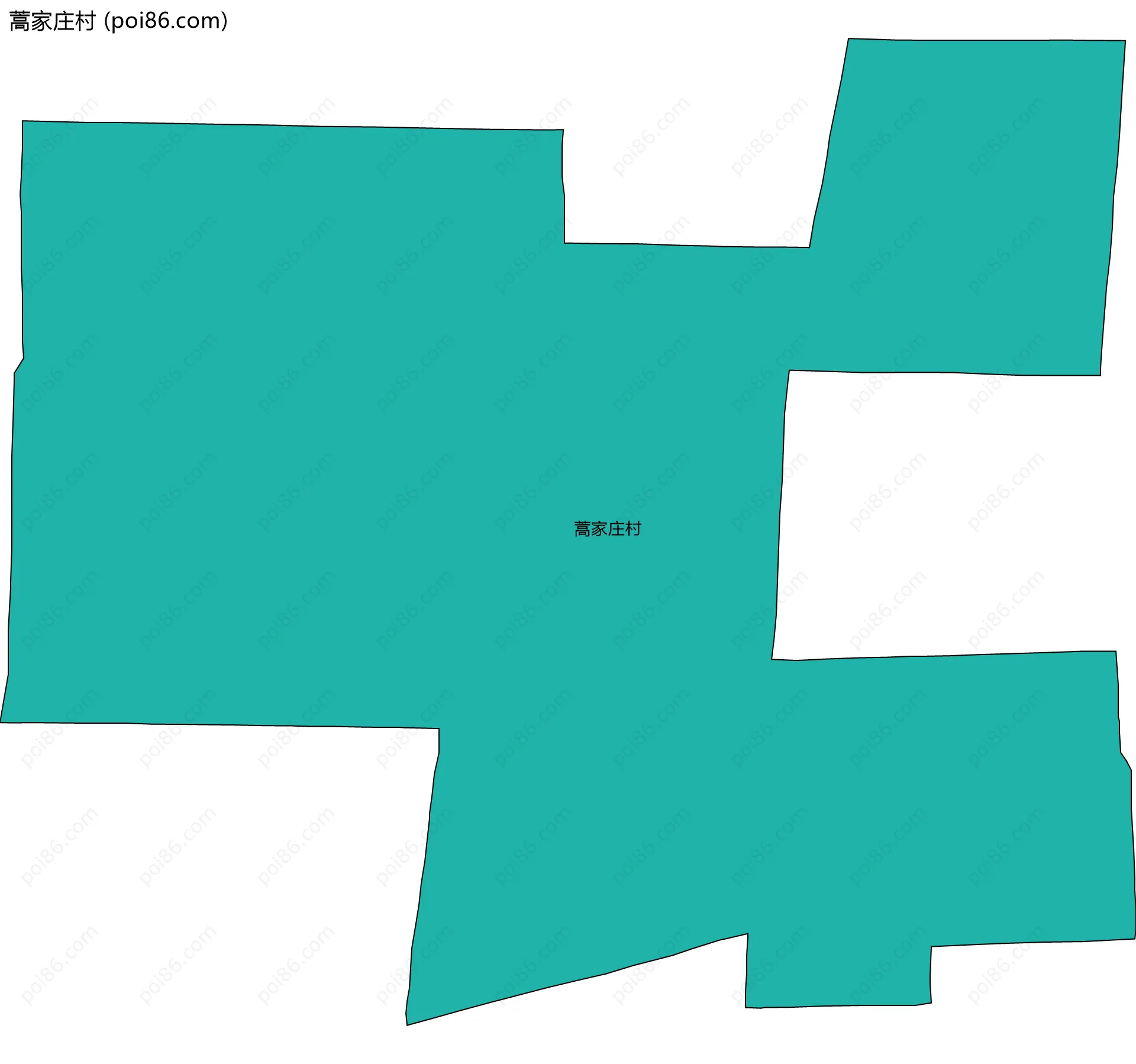 蒿家庄村边界地图