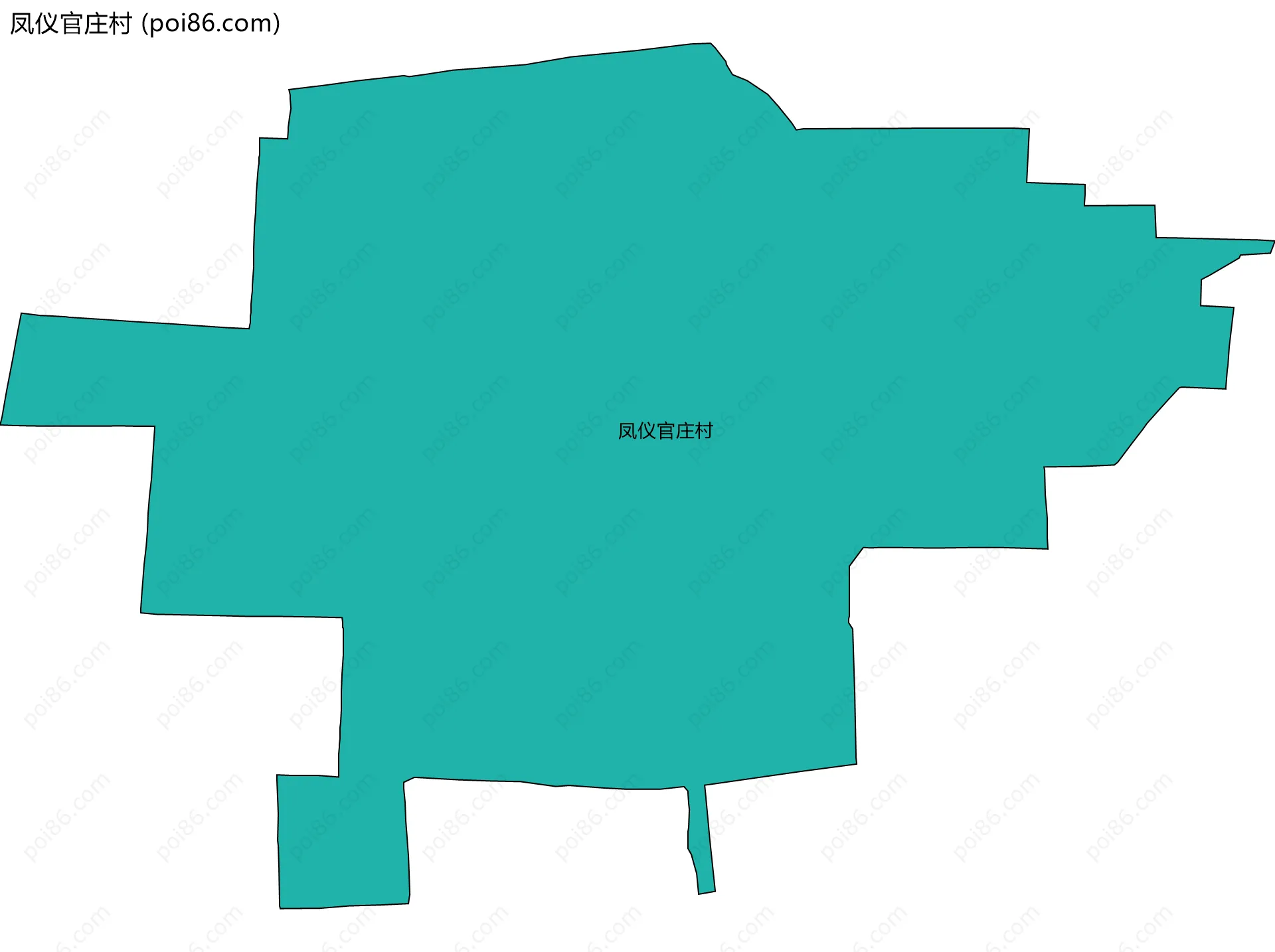 凤仪官庄村边界地图