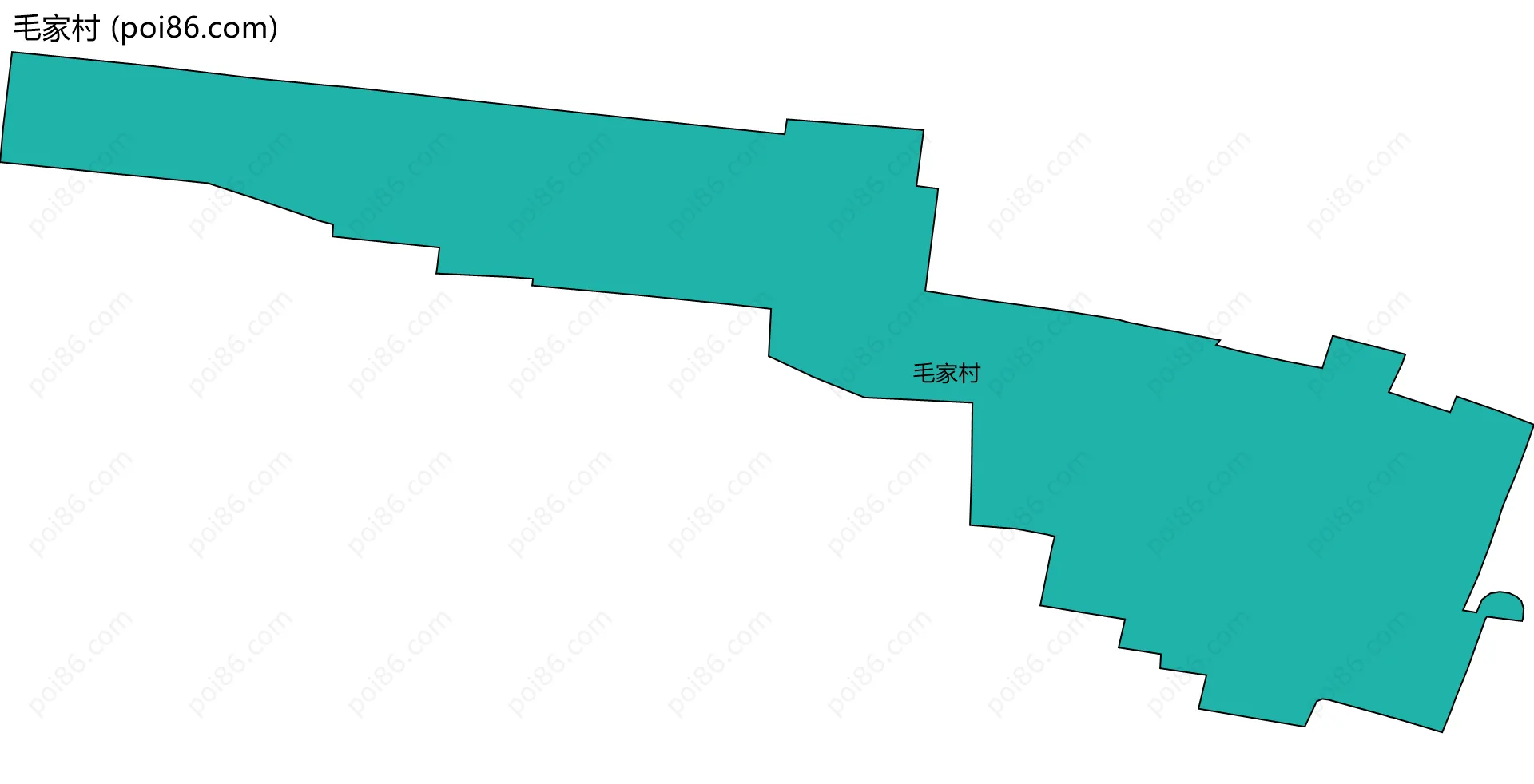 毛家村边界地图