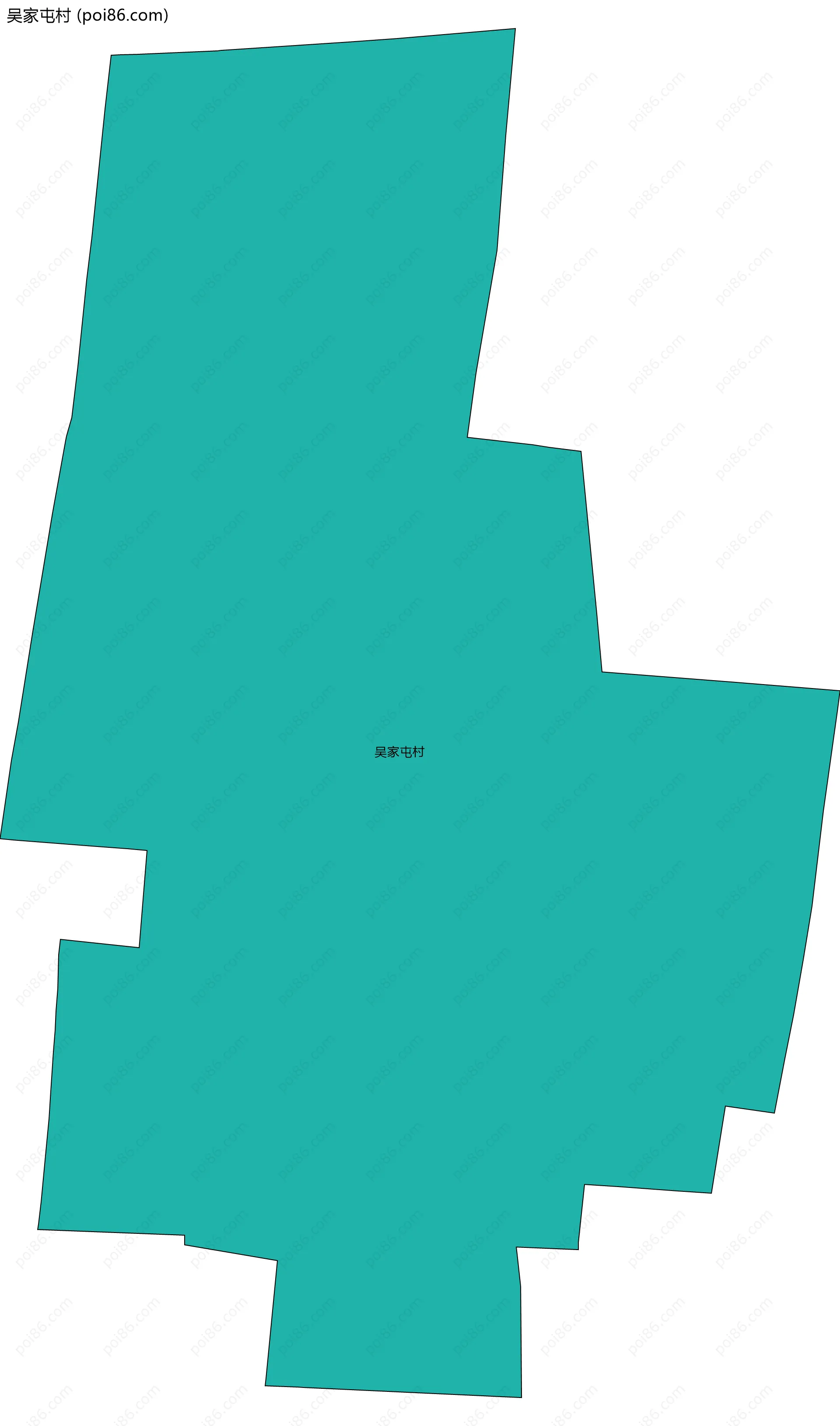 吴家屯村边界地图