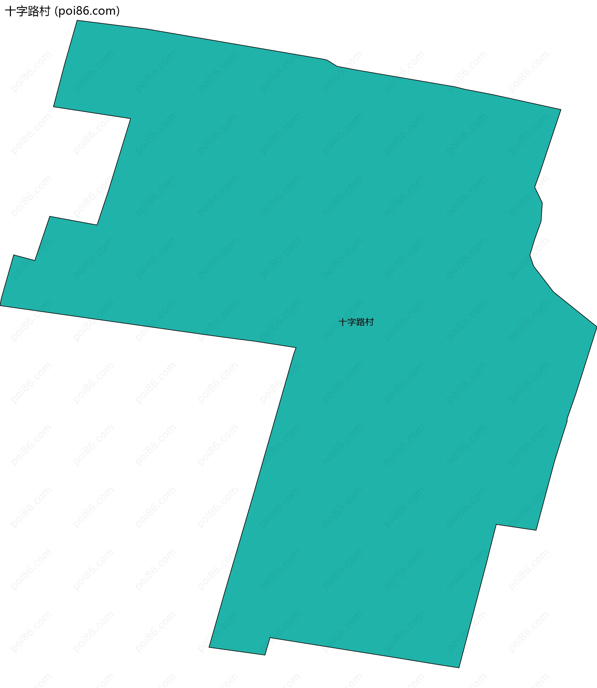 十字路村边界地图