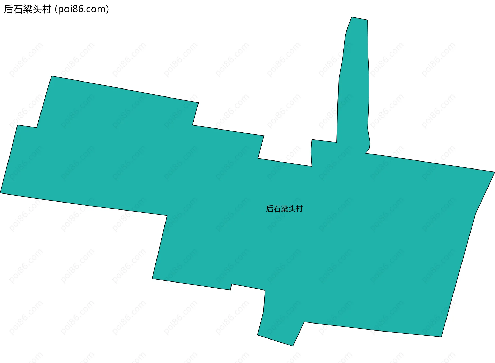 后石梁头村边界地图