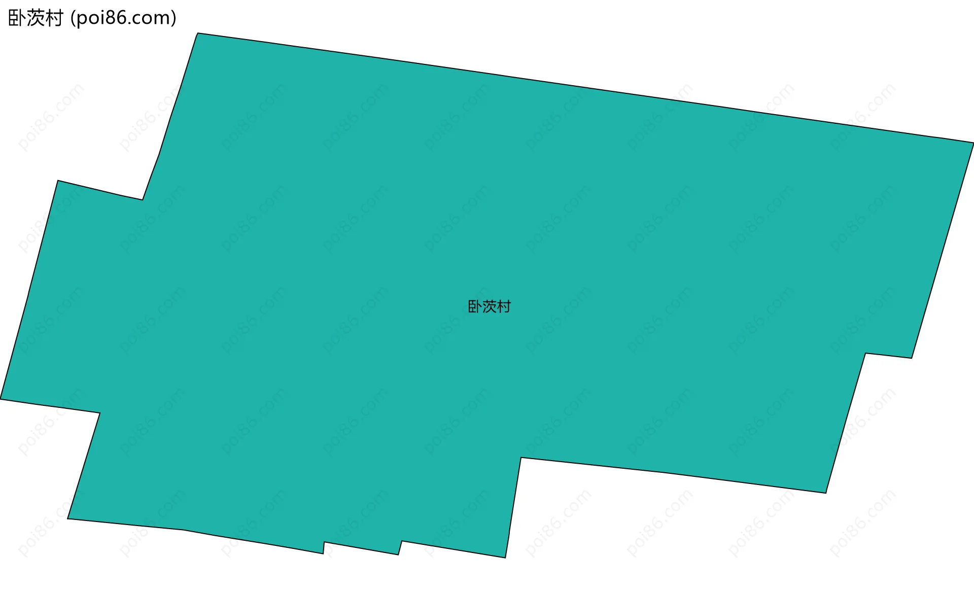 卧茨村边界地图