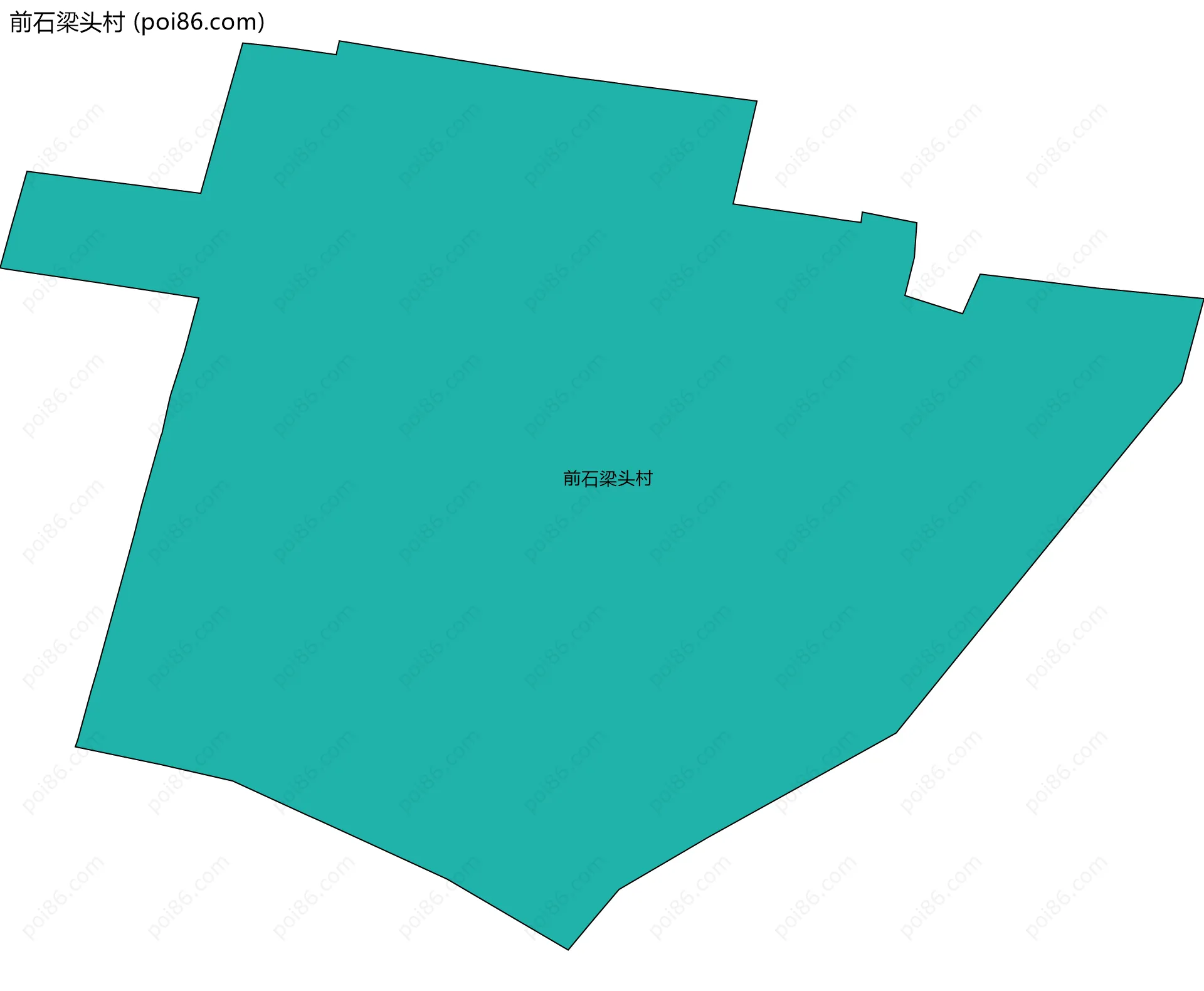 前石梁头村边界地图