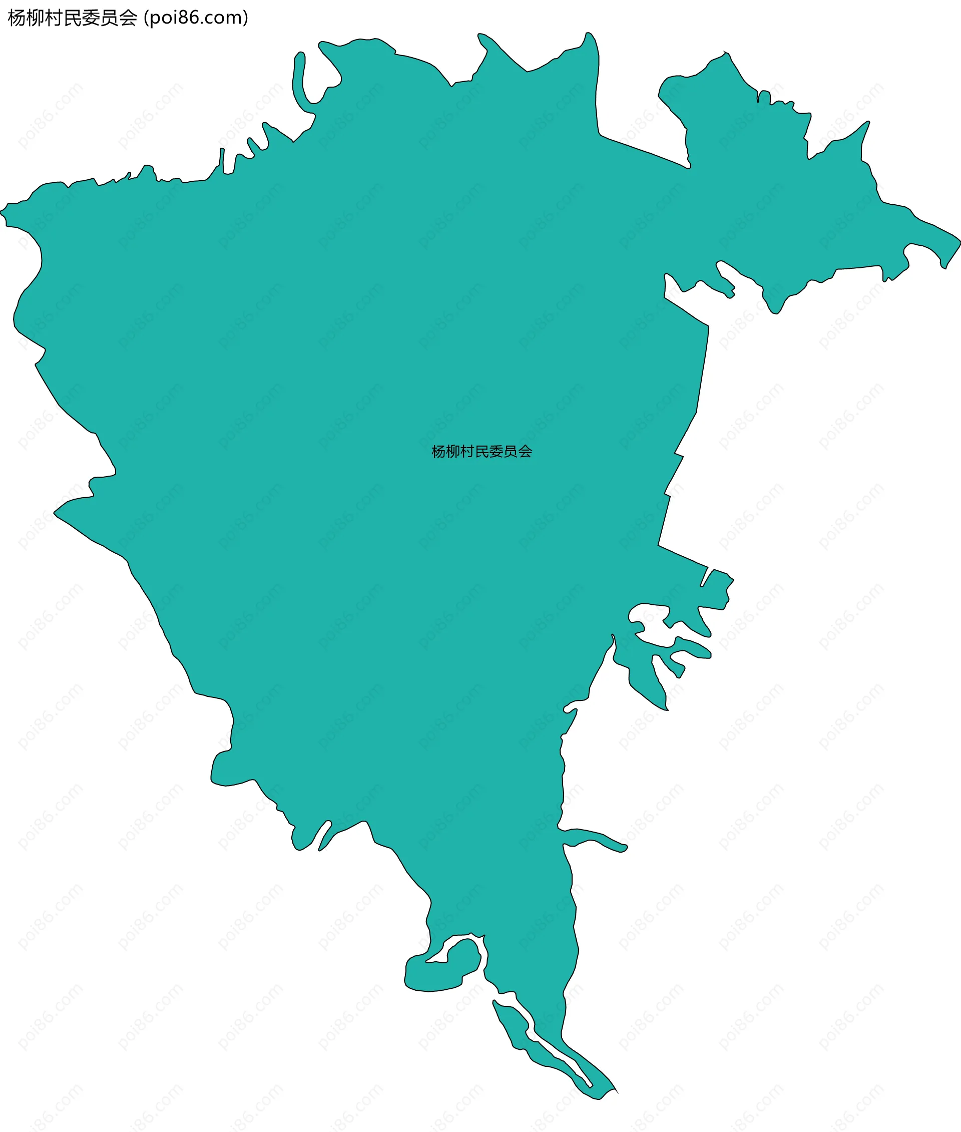 杨柳村民委员会边界地图
