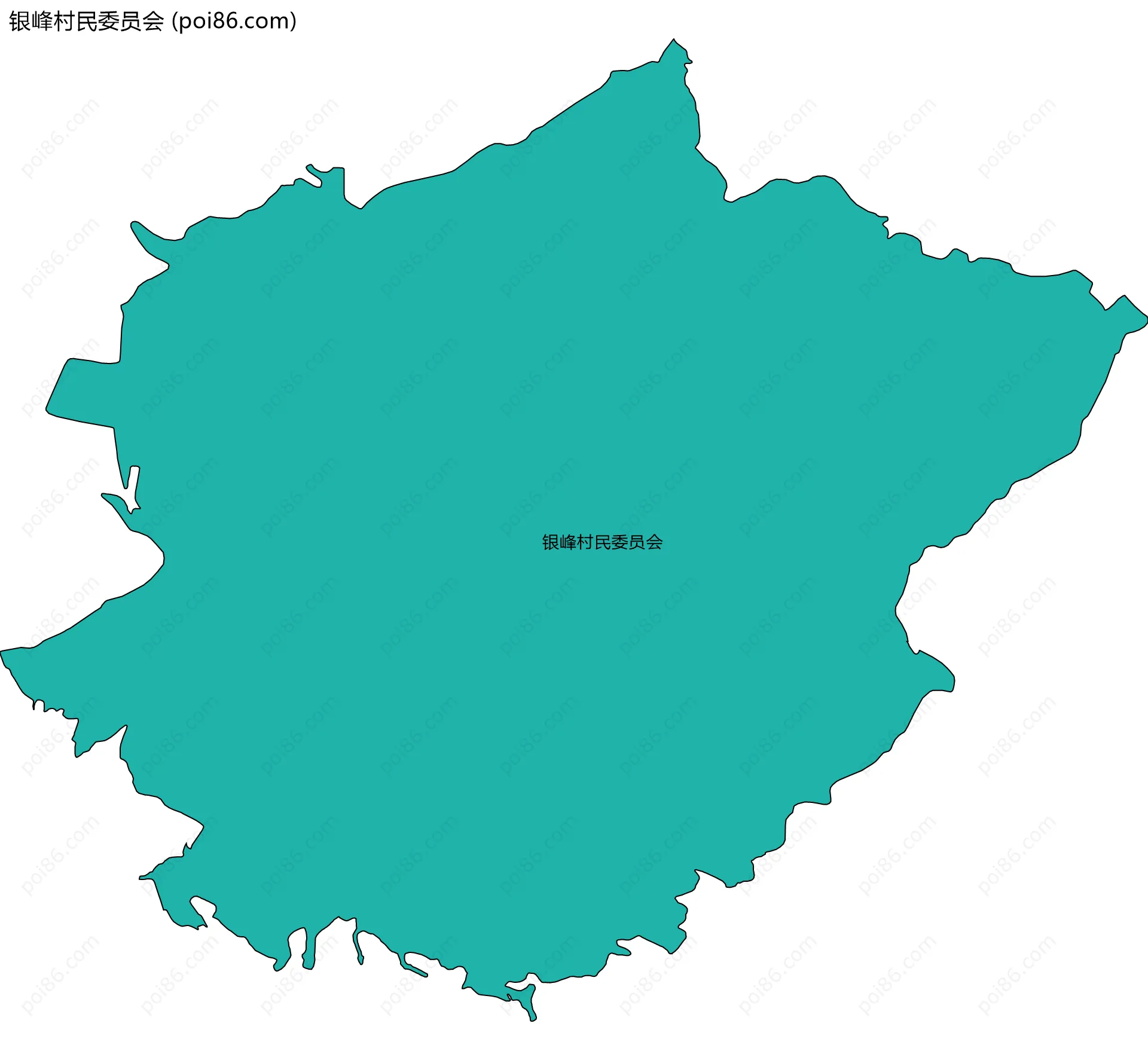 银峰村民委员会边界地图