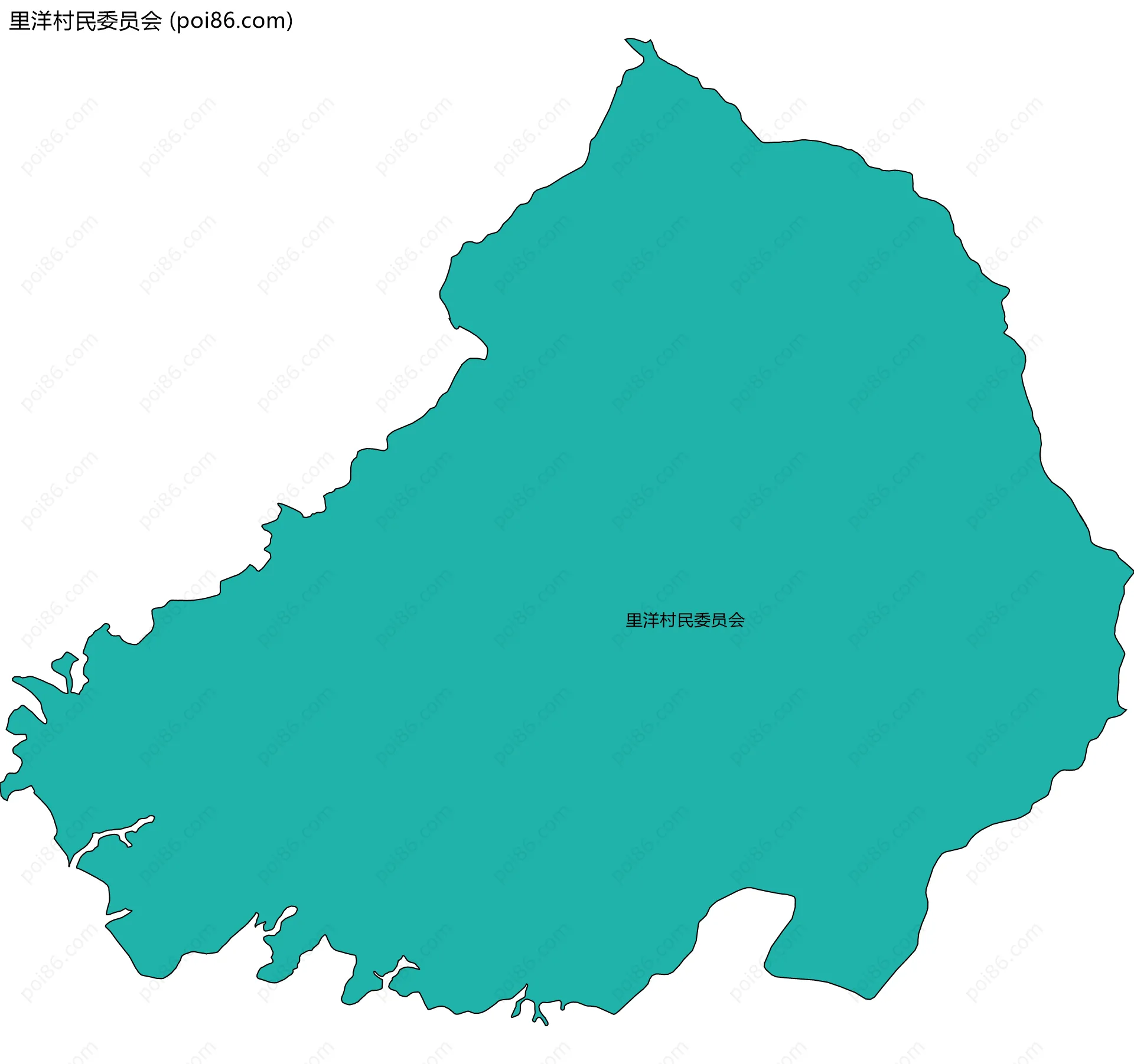 里洋村民委员会边界地图