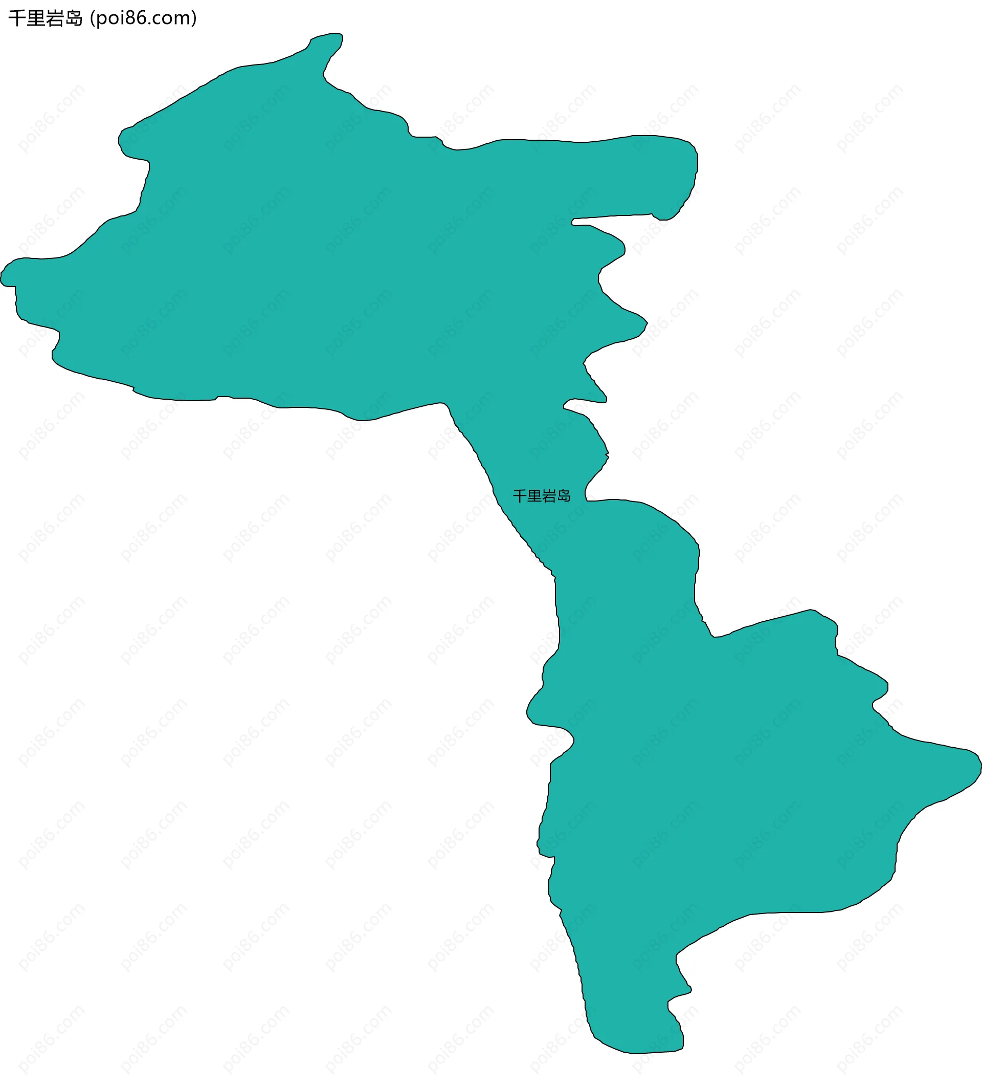 千里岩岛边界地图