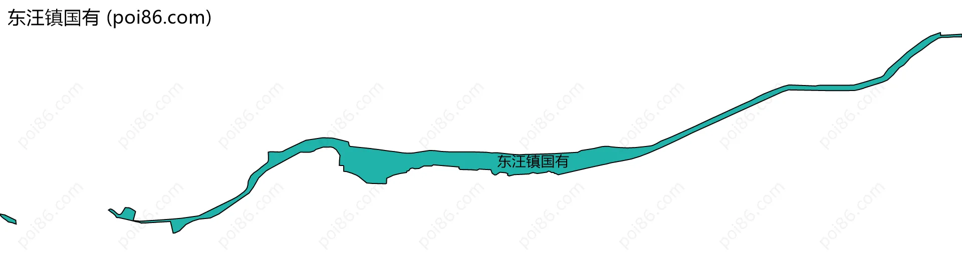 东汪镇国有边界地图(五级行政区划)