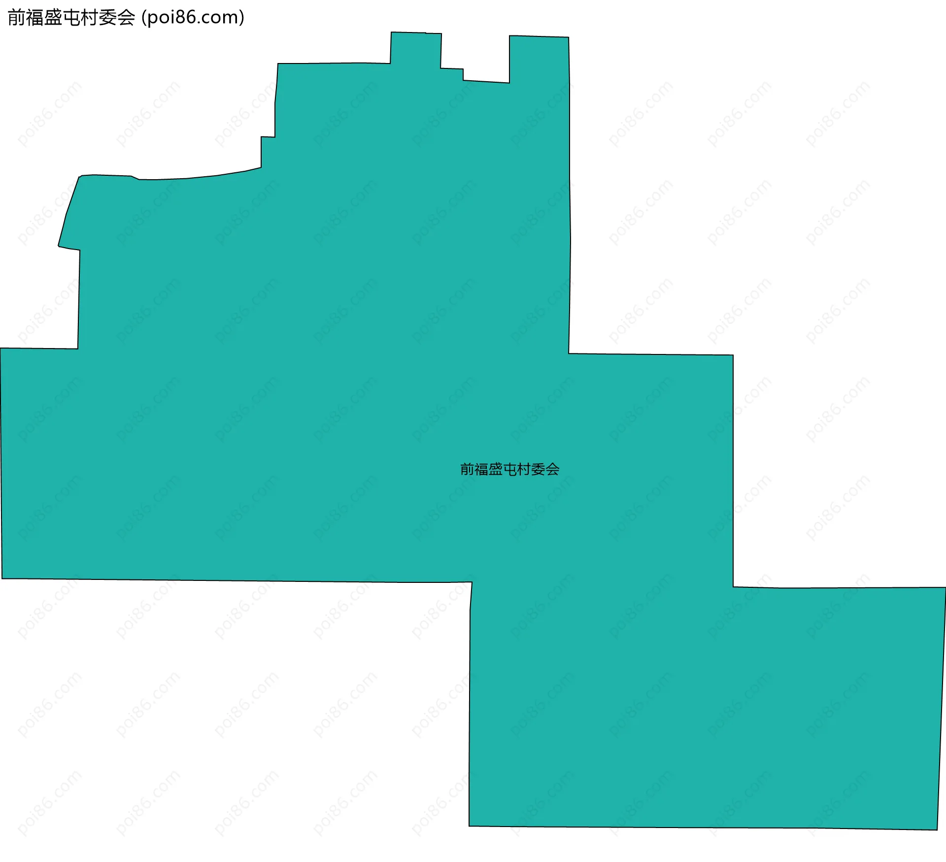 前福盛屯村委会边界地图
