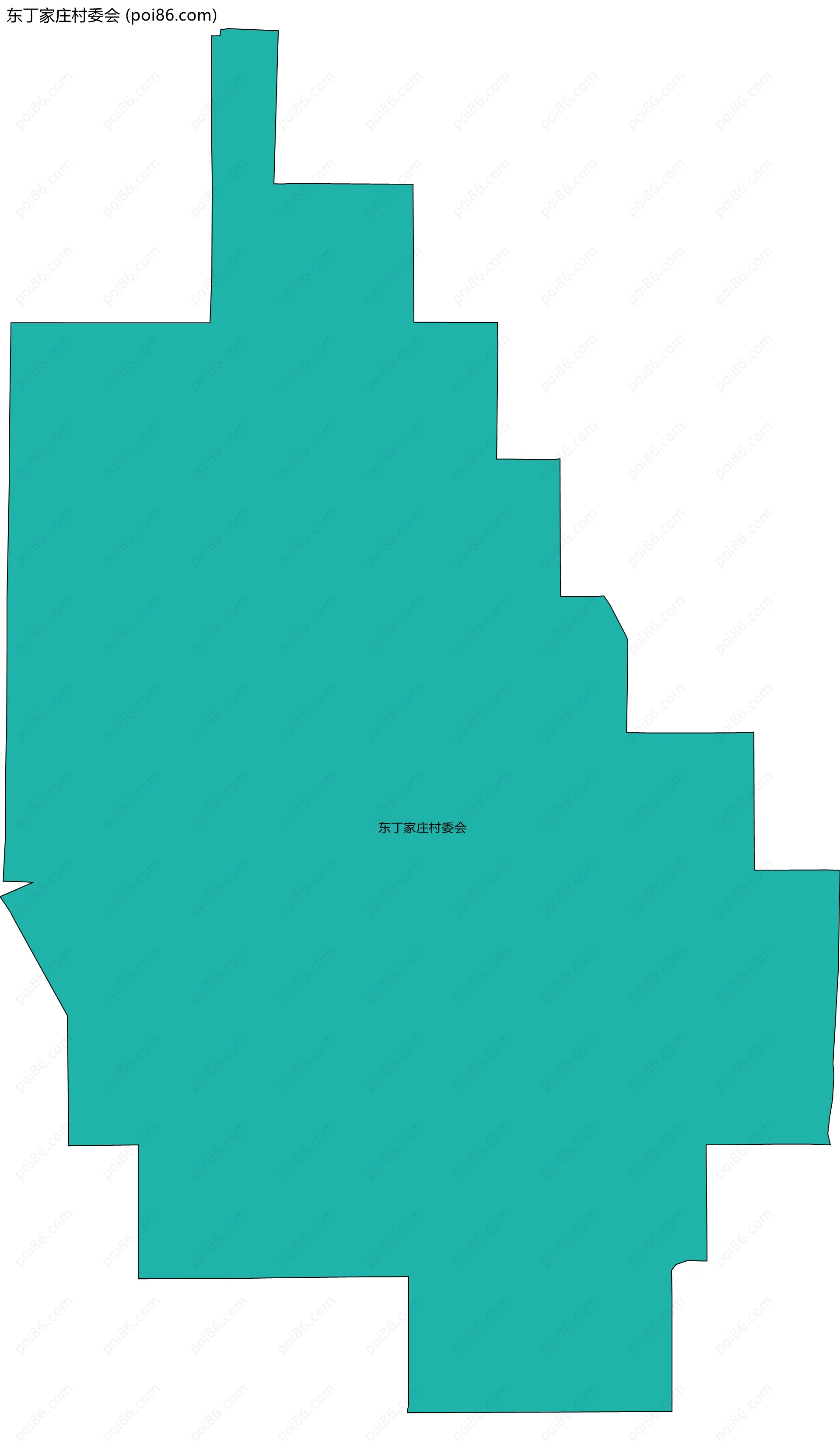 东丁家庄村委会边界地图