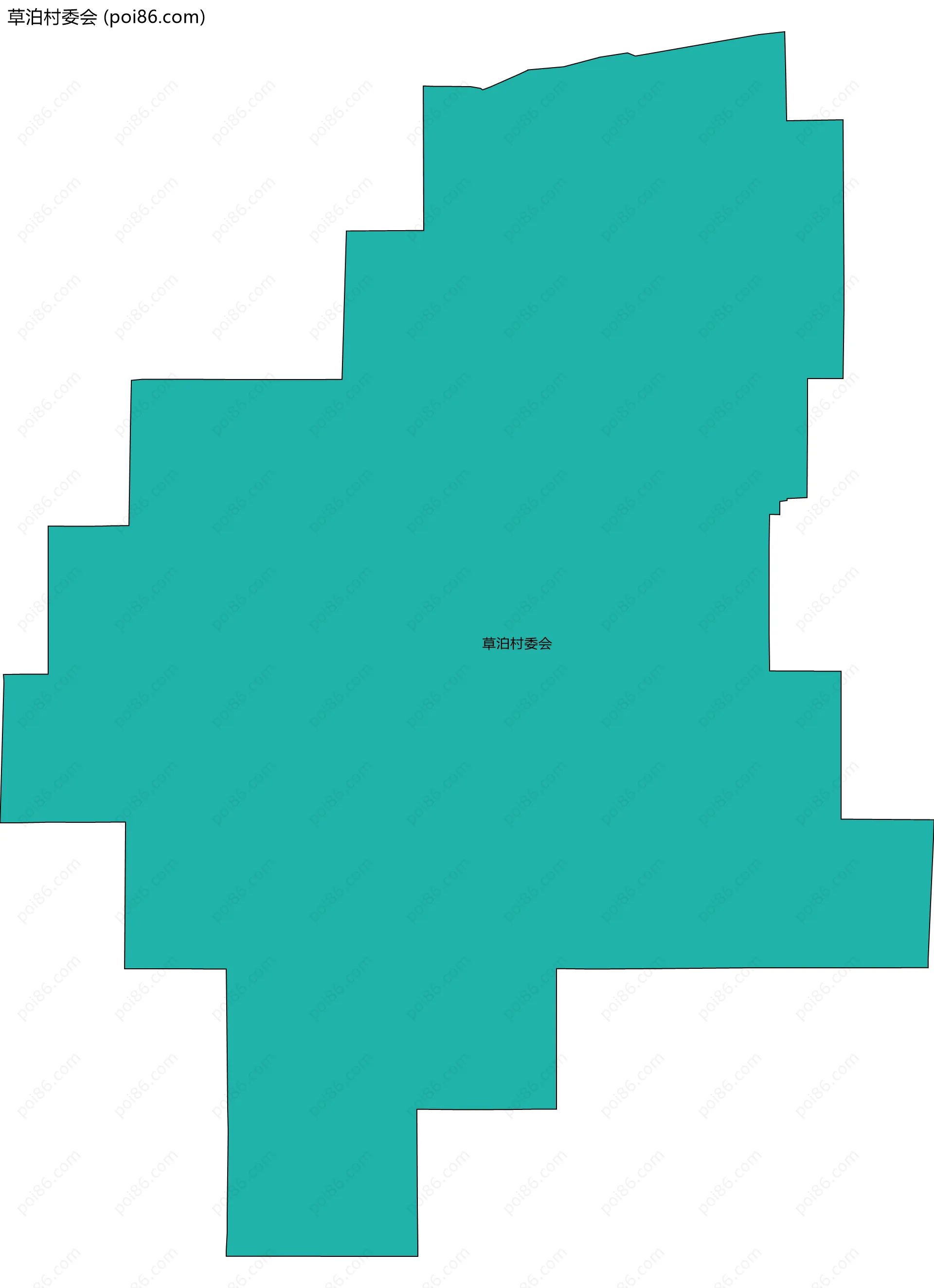 草泊村委会边界地图