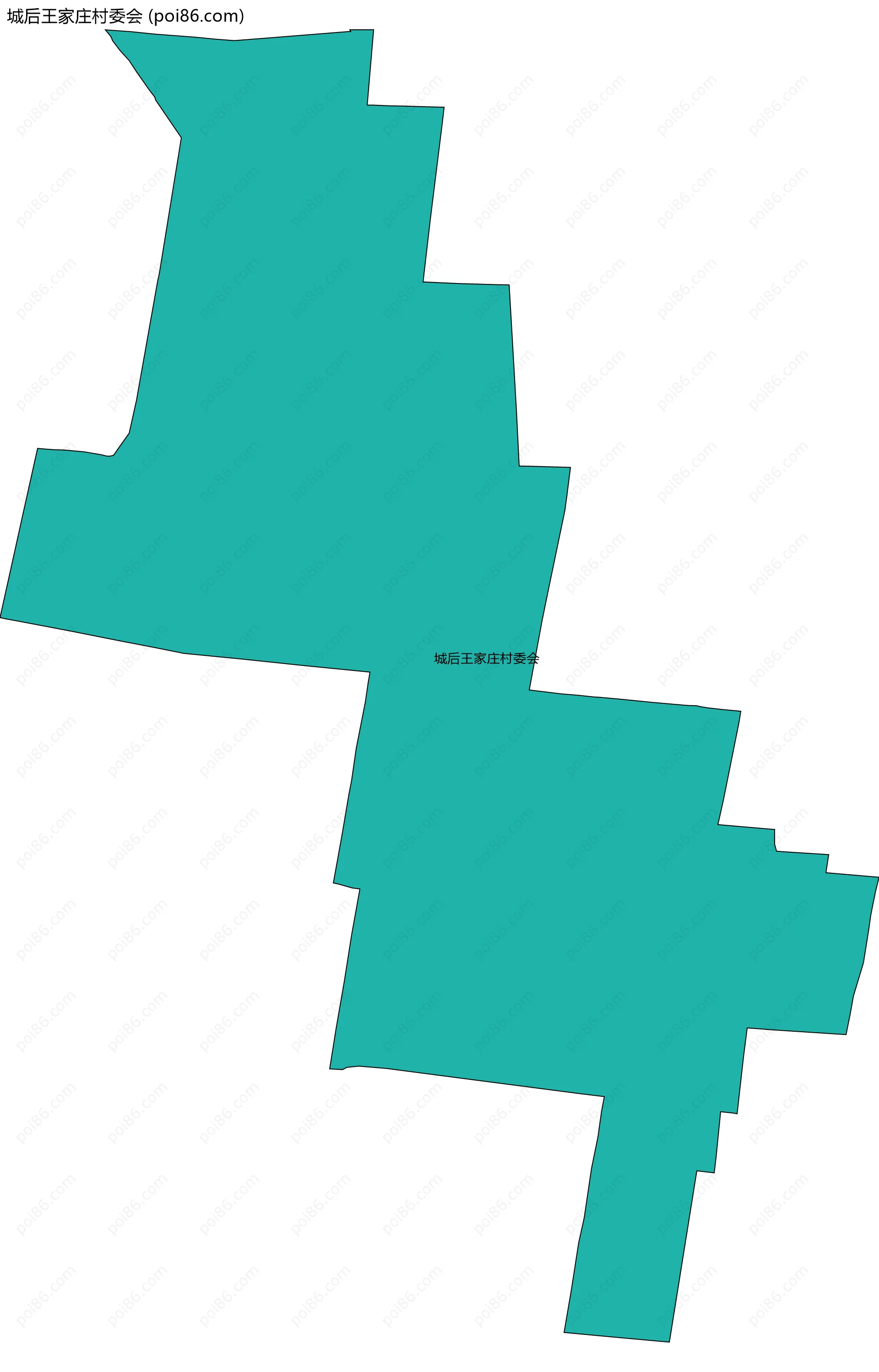 城后王家庄村委会边界地图