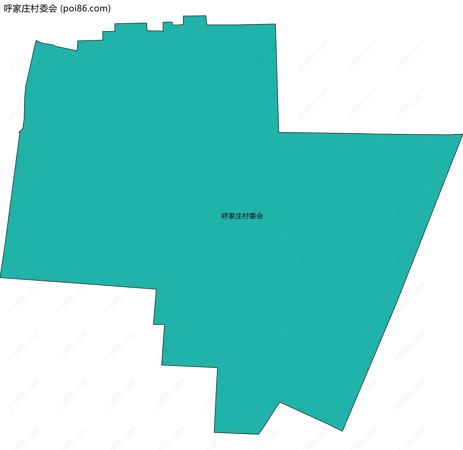 呼家庄村委会边界地图