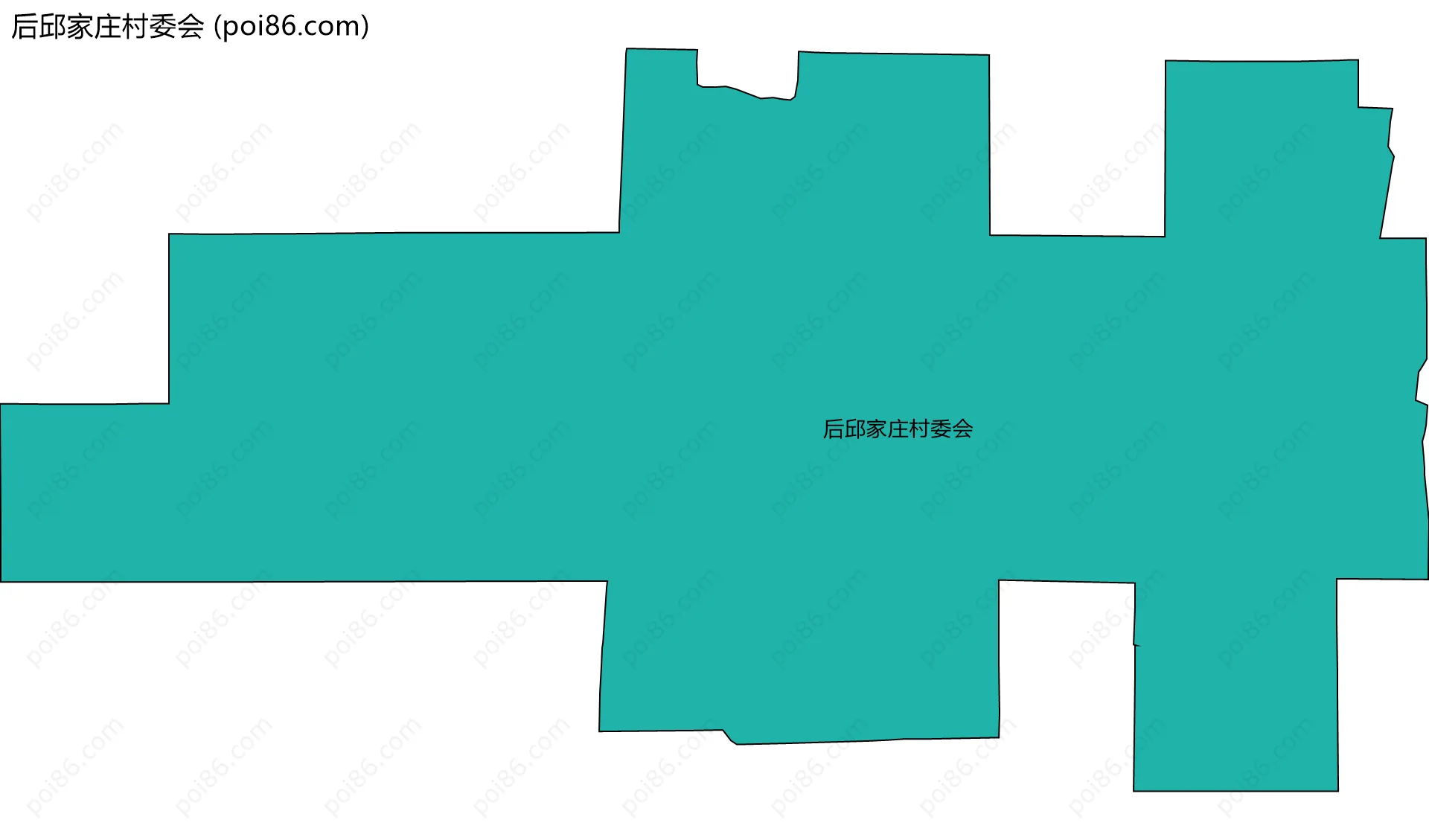 后邱家庄村委会边界地图