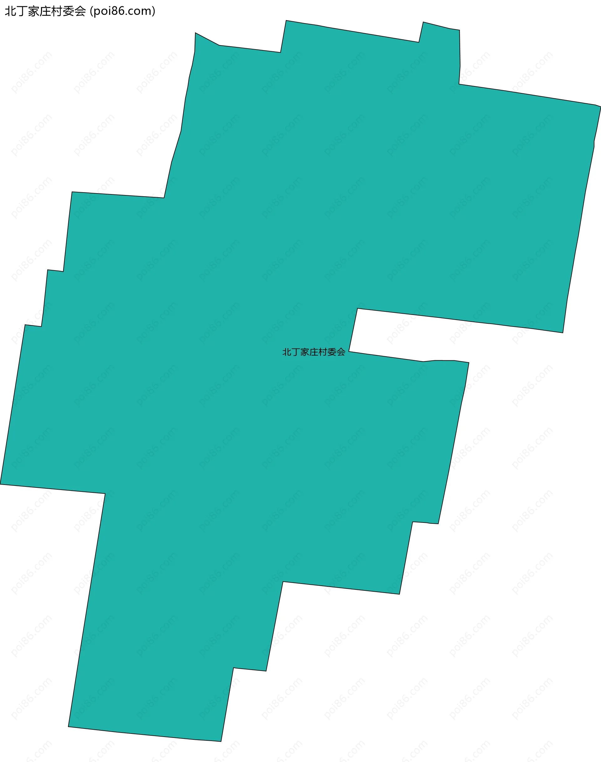 北丁家庄村委会边界地图