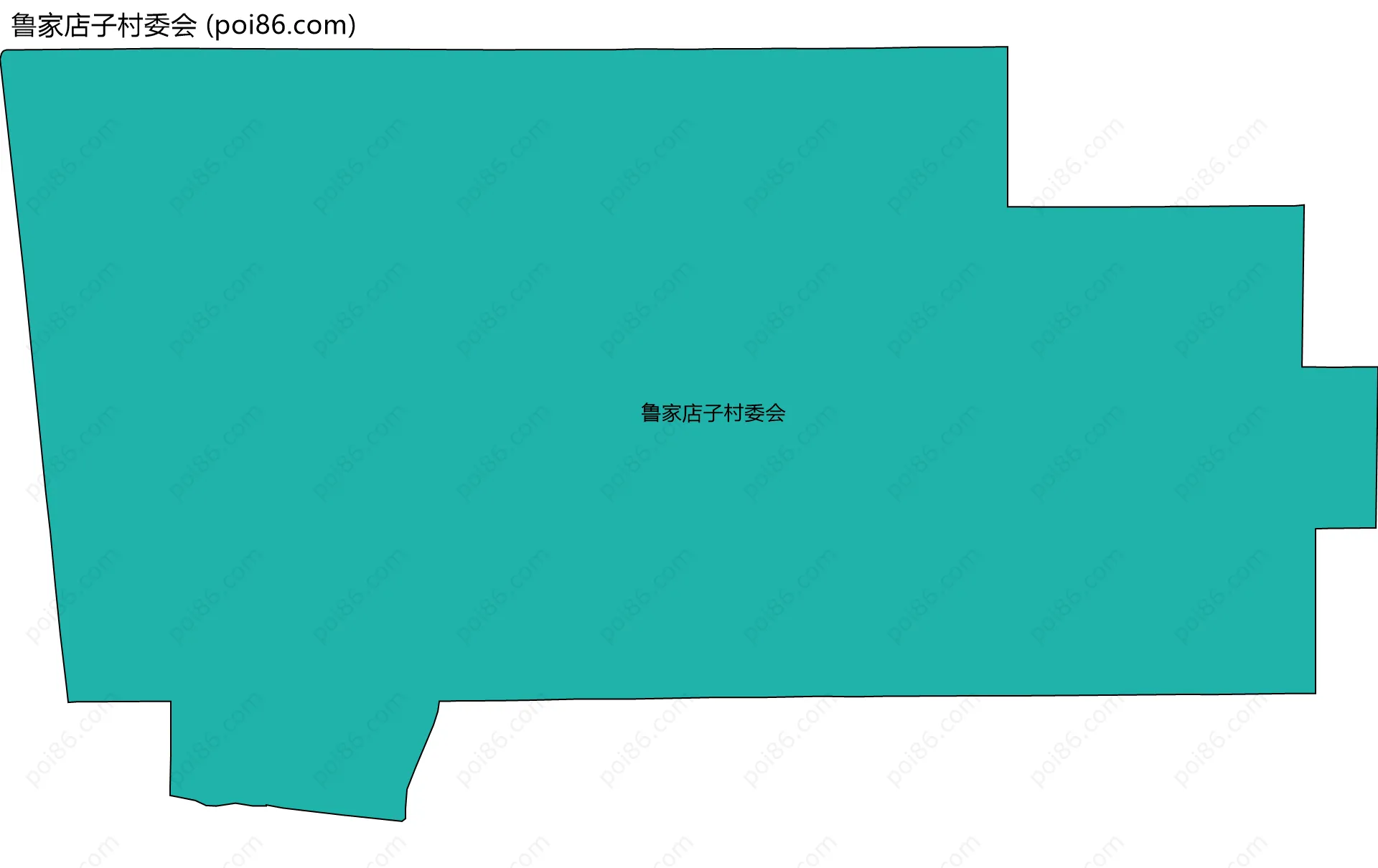 鲁家店子村委会边界地图