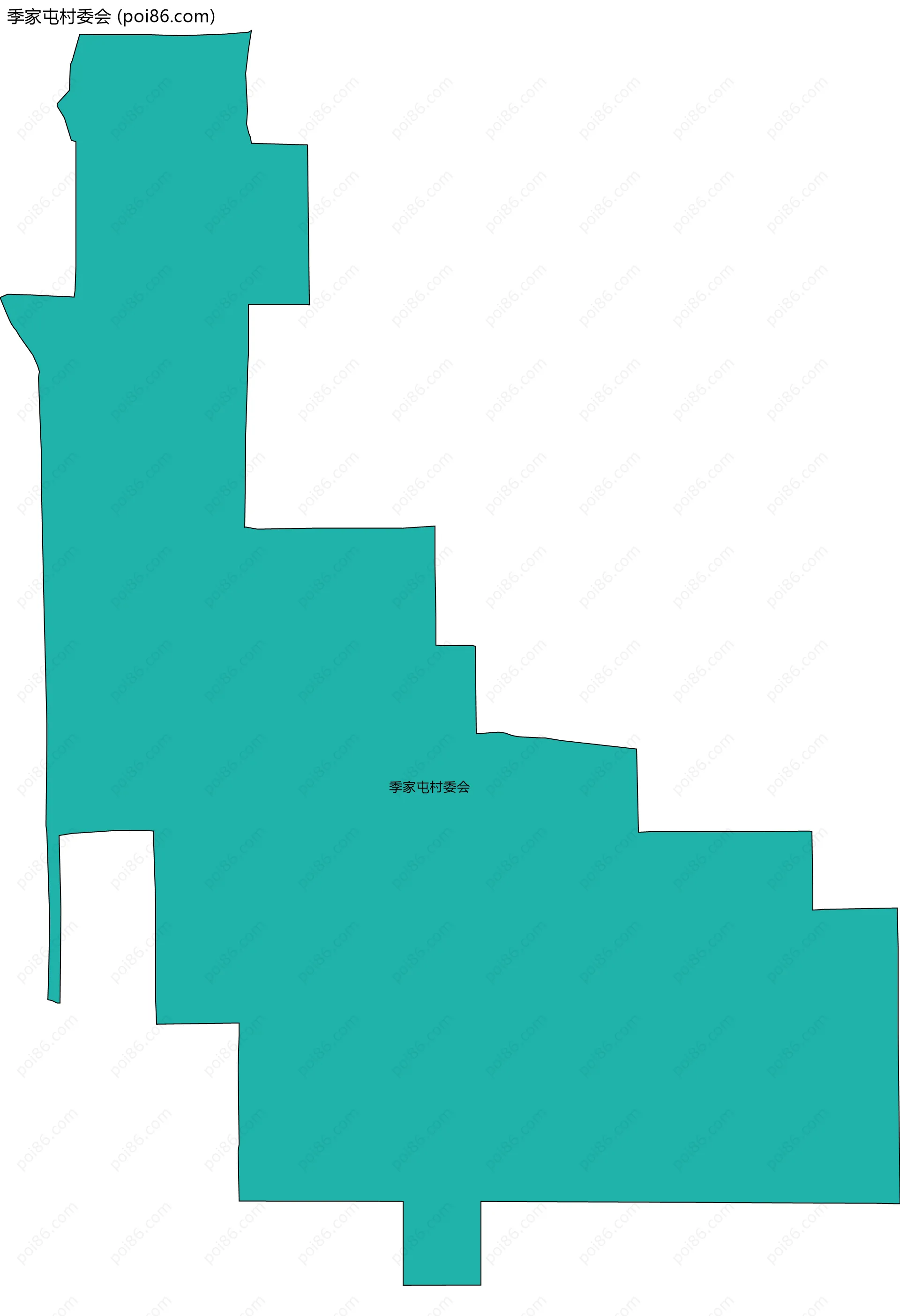 季家屯村委会边界地图