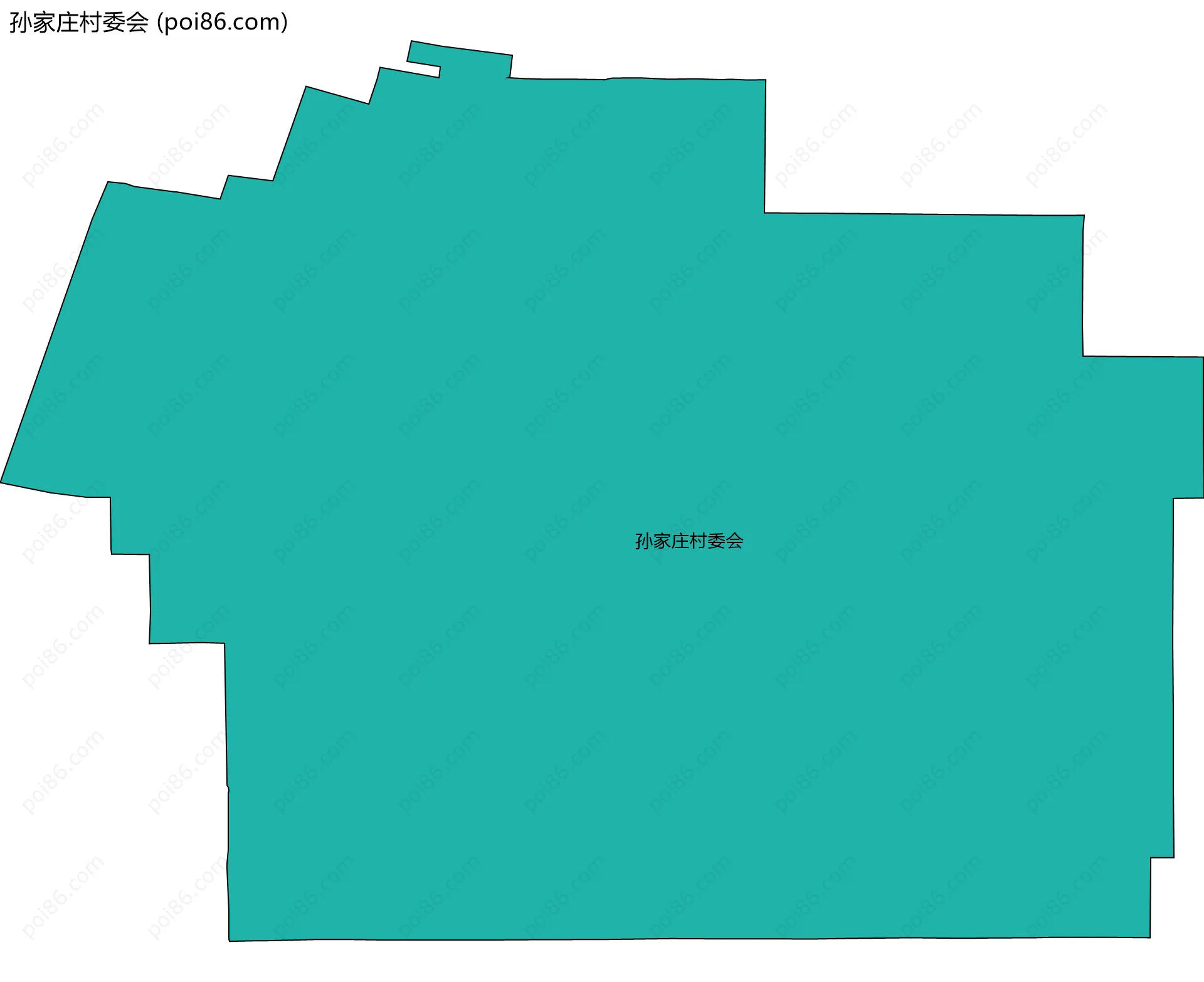 孙家庄村委会边界地图
