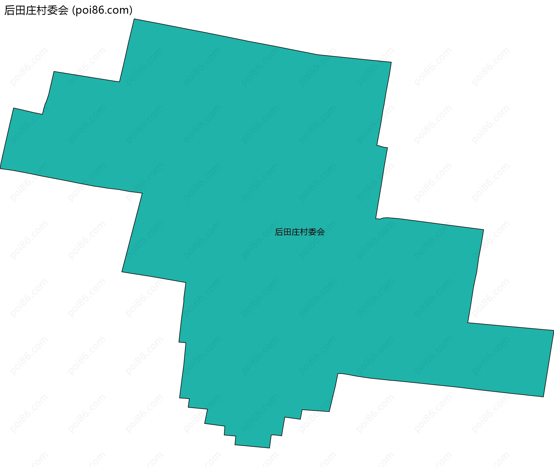 后田庄村委会边界地图