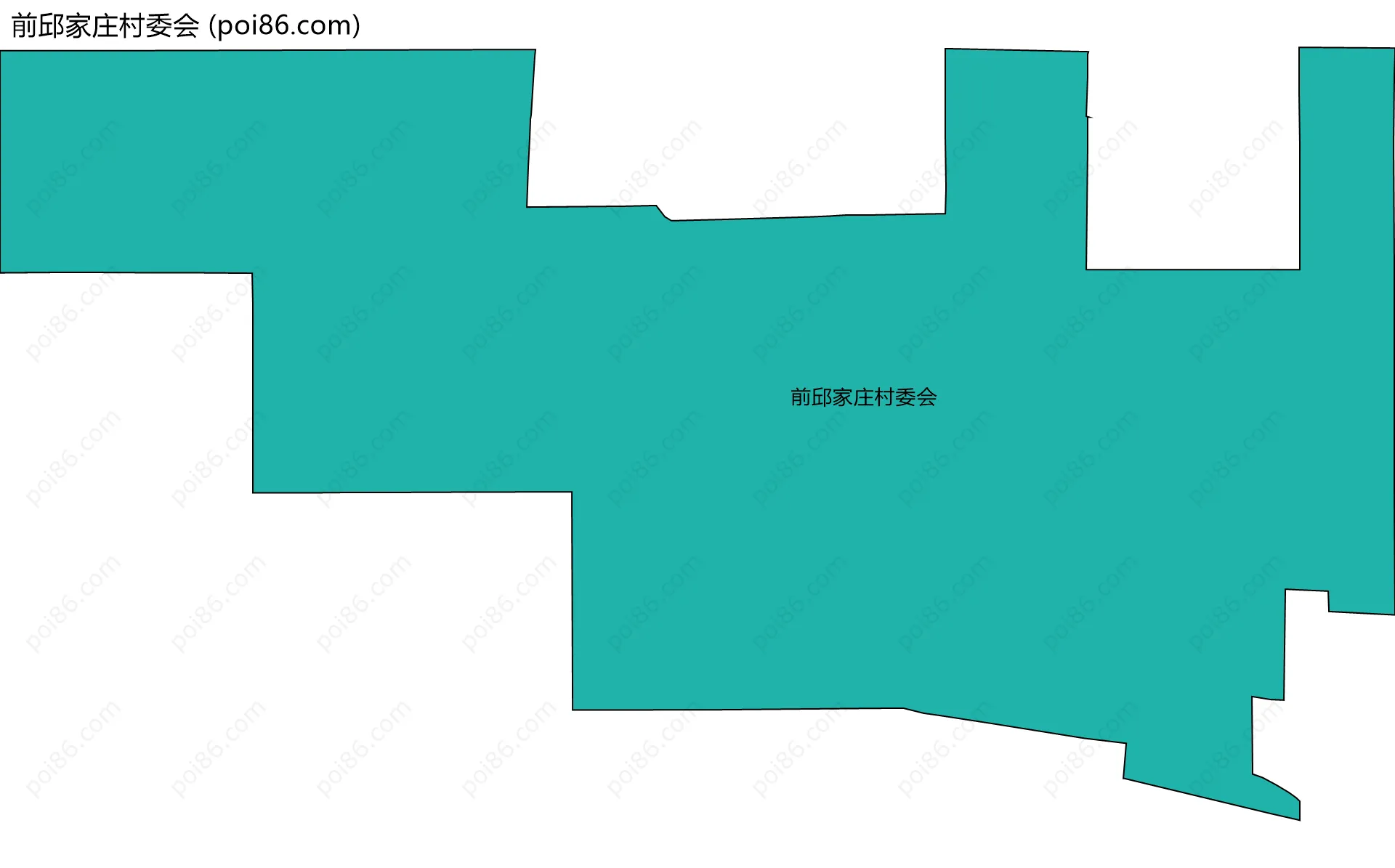 前邱家庄村委会边界地图