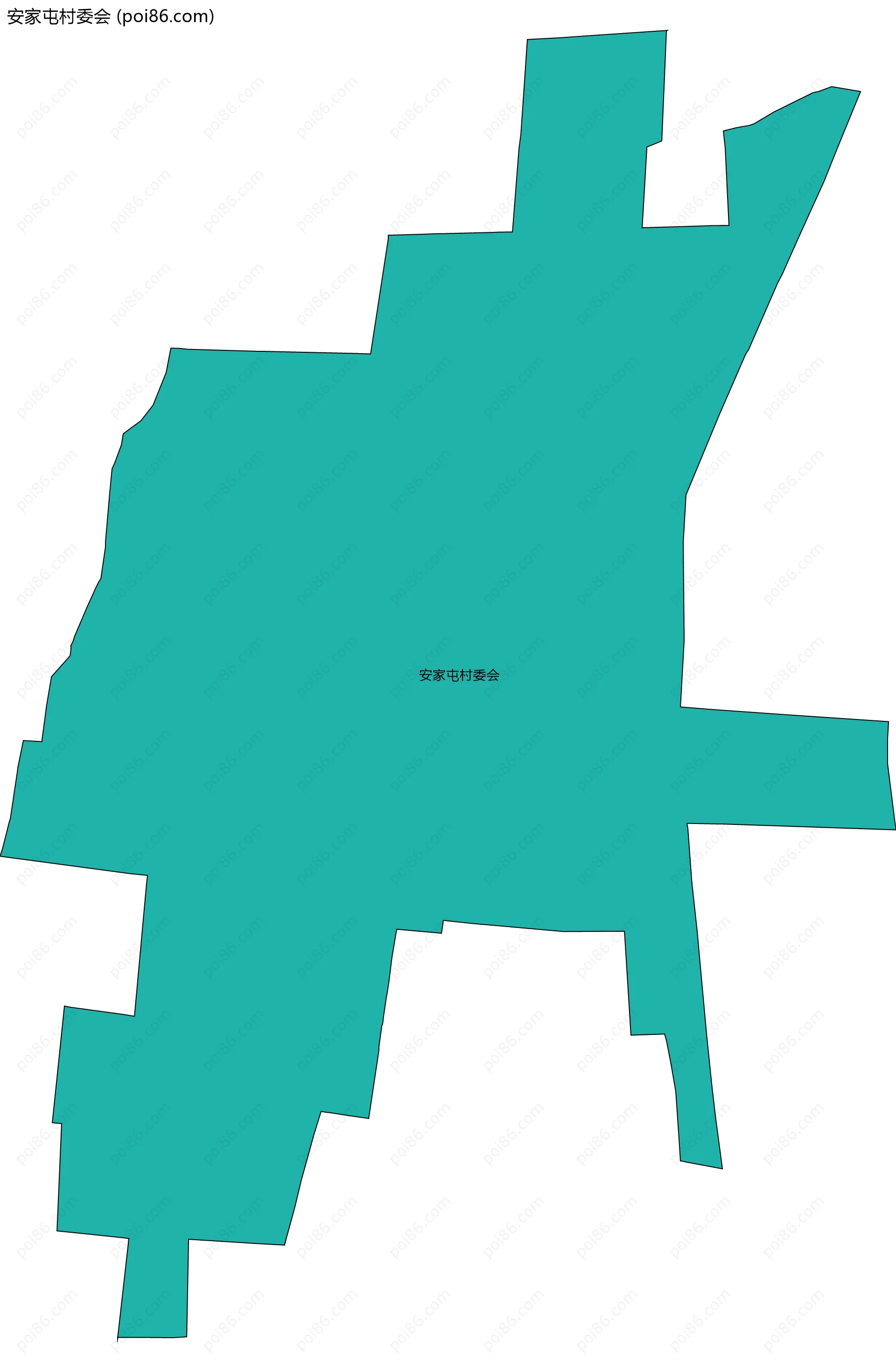 安家屯村委会边界地图