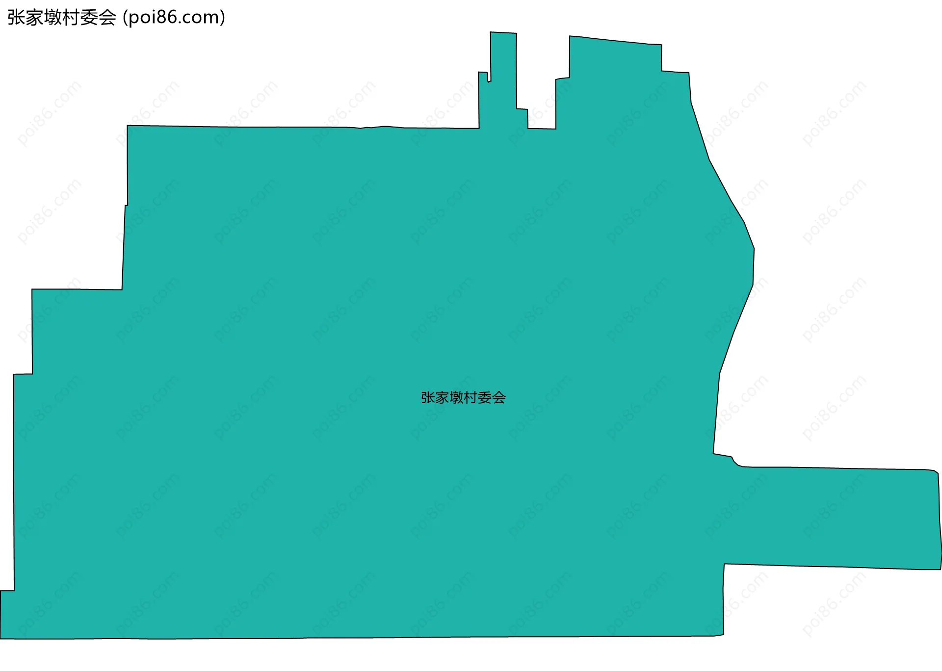 张家墩村委会边界地图